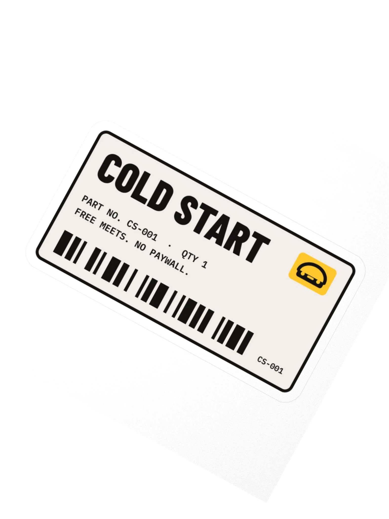 Cold Start Parts Label Sticker product image (2)