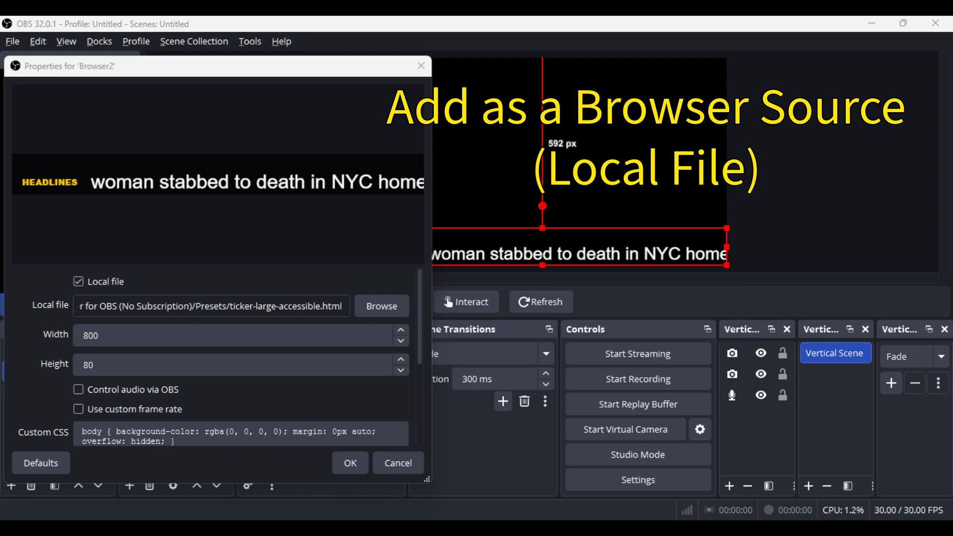 Live News Ticker for OBS (No Subscription) product image (2)