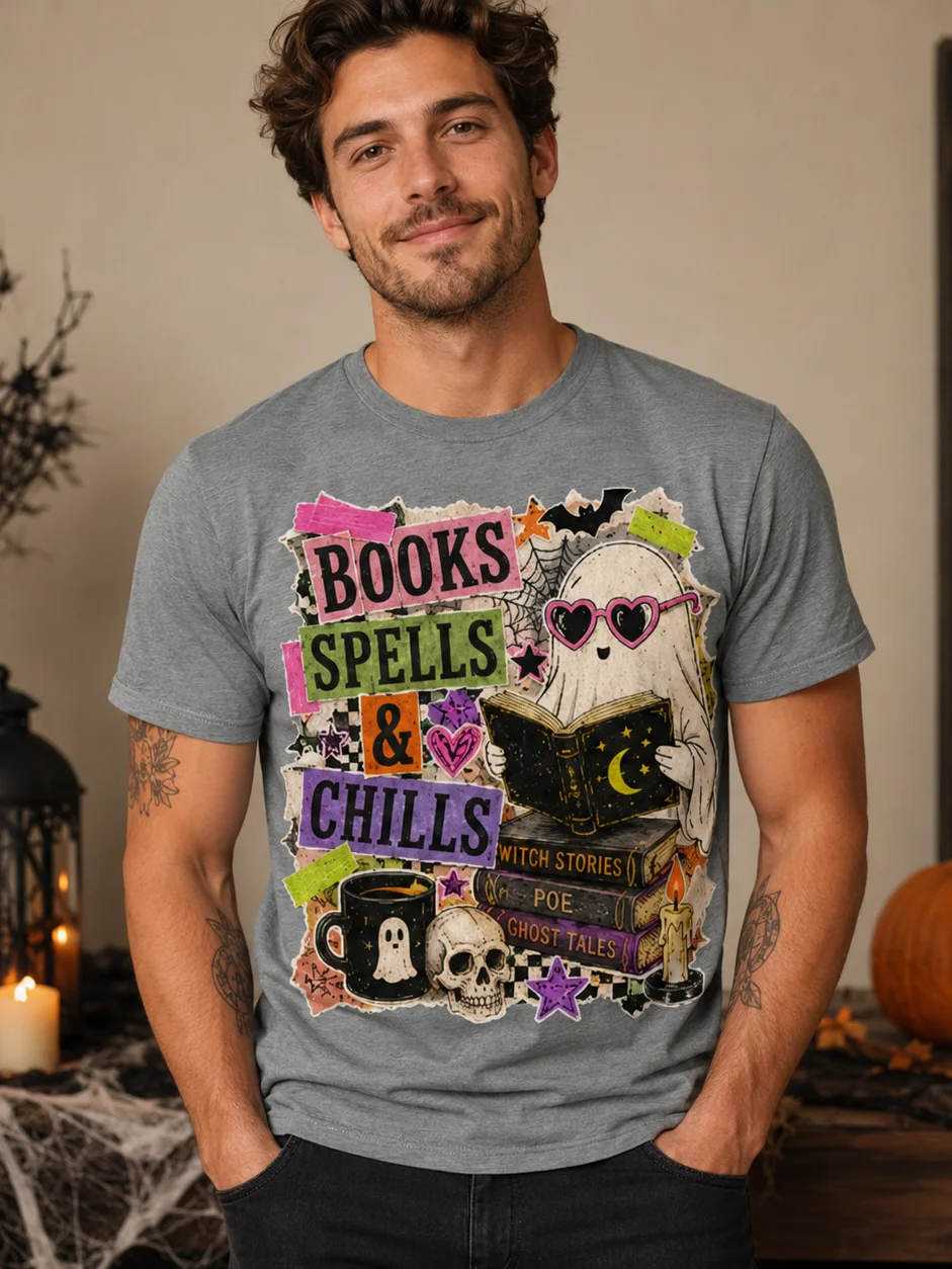 Books, Spells & Chills Halloween T-Shirt product image (1)