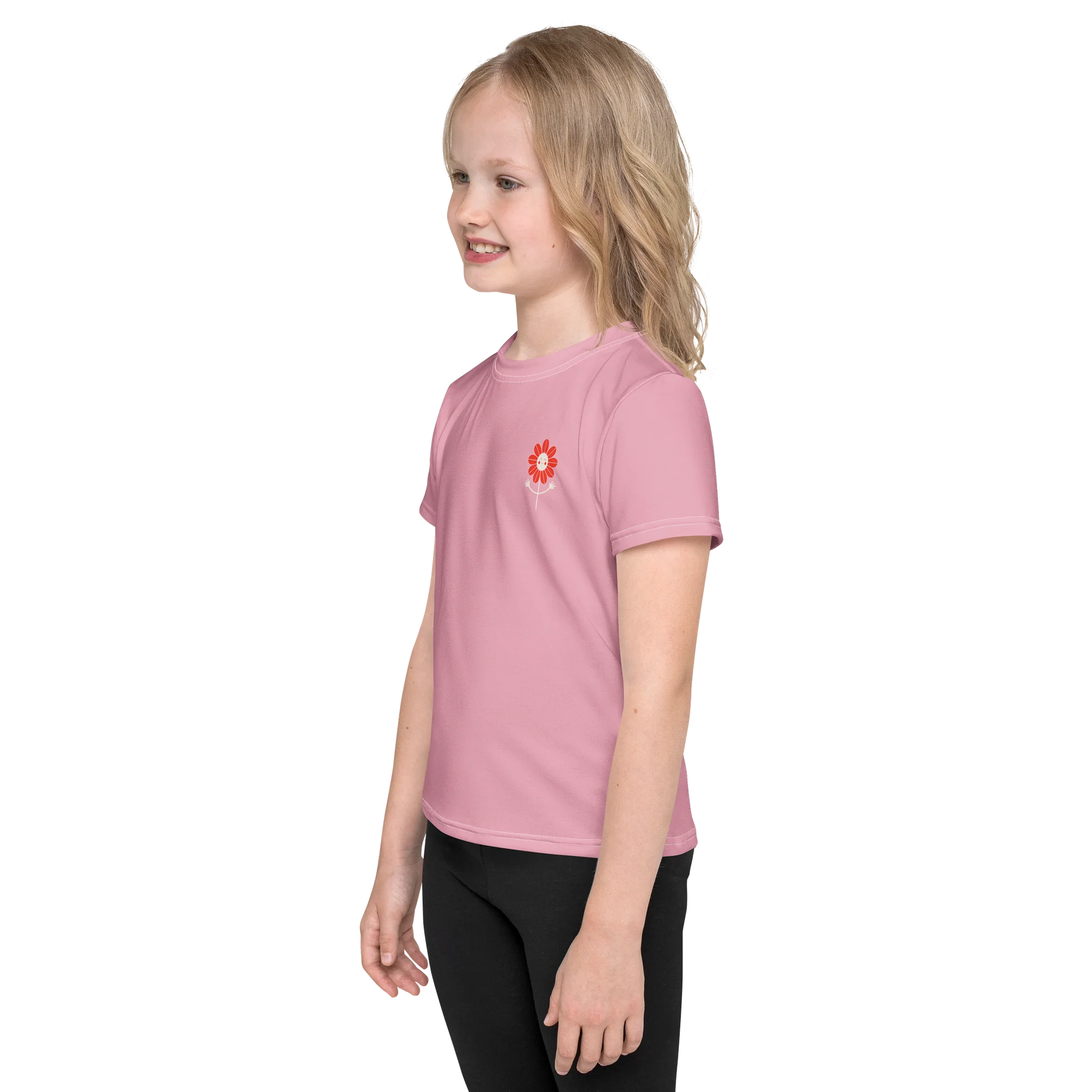 Smiley Blossom Kids Crewneck Tee product image (3)