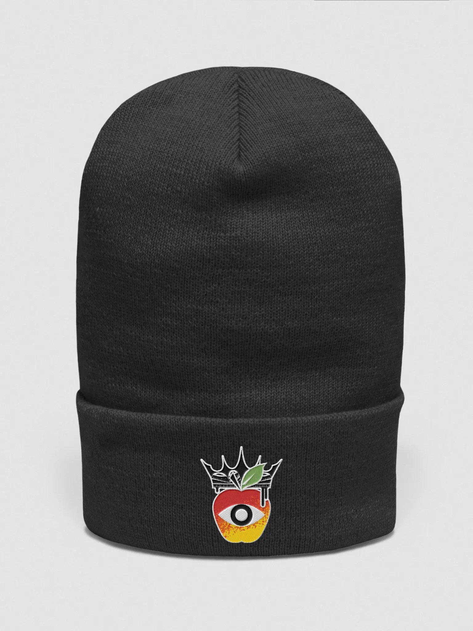 Crowned Apple (Color) Embroidered ✦ Yupoong Cuffed Beanie product image (1)