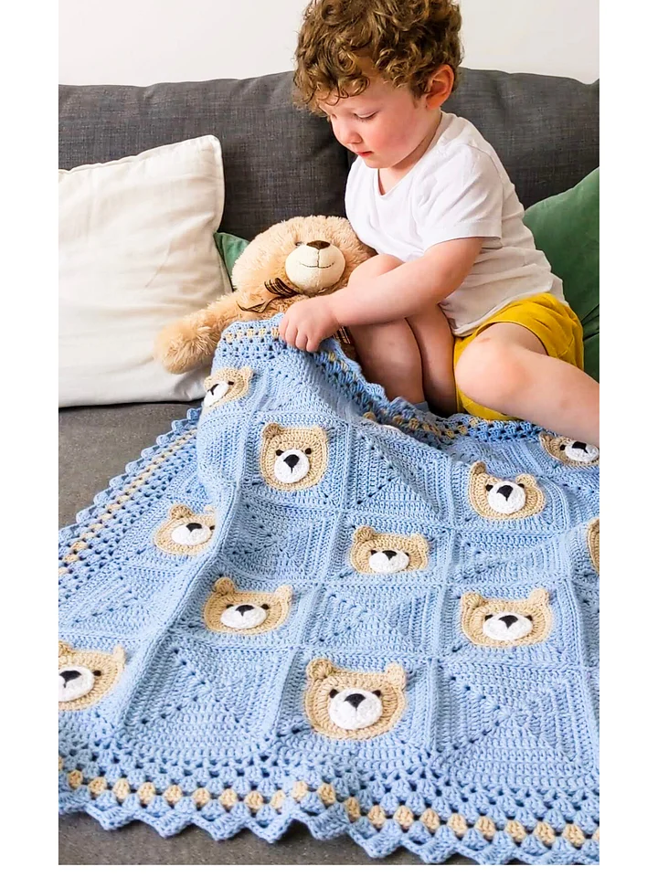 Teddy Hugs Blanket Crochet Pattern product image (1)