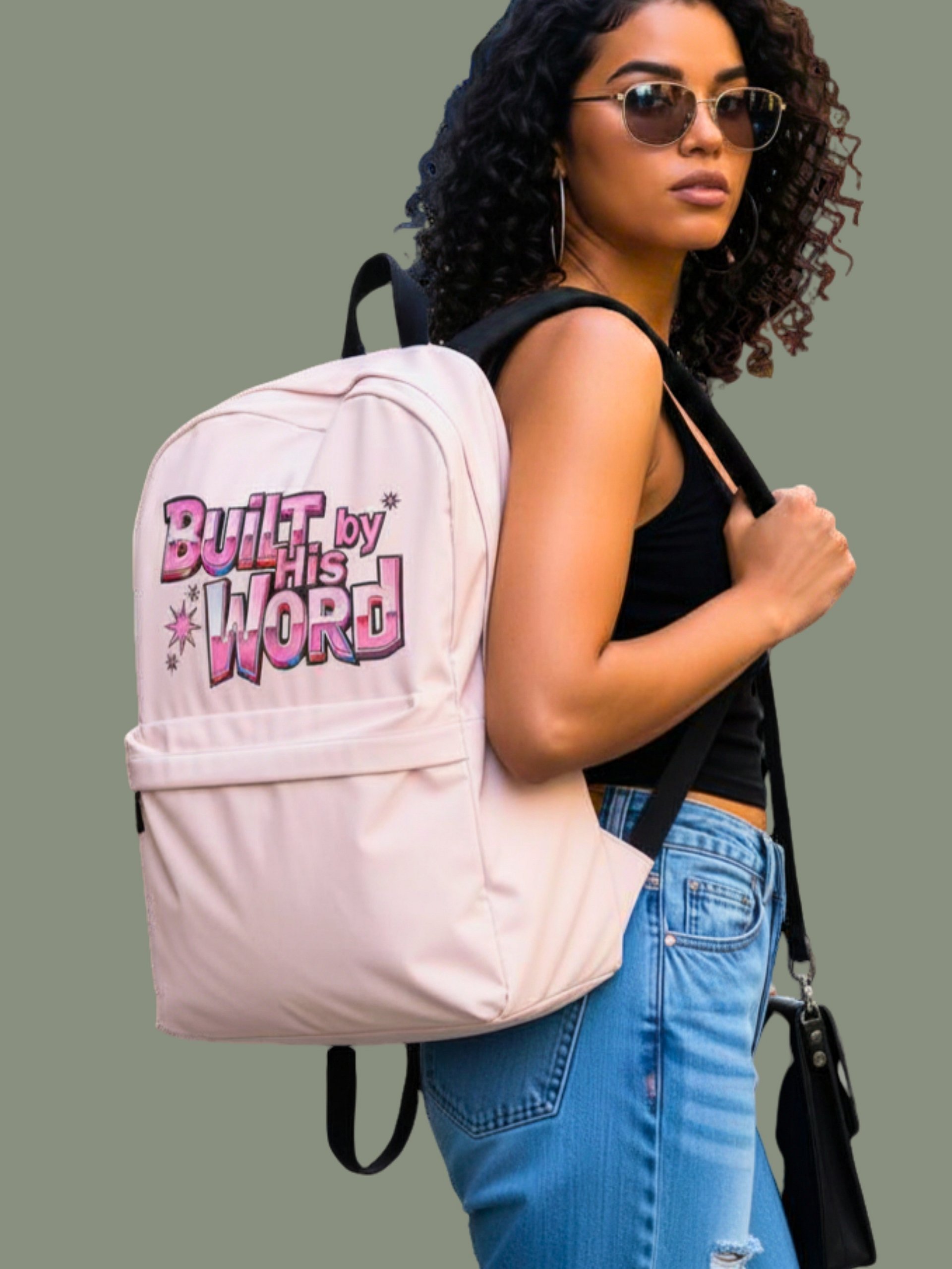 Built by His Word Backpack with Star Details product image (1)