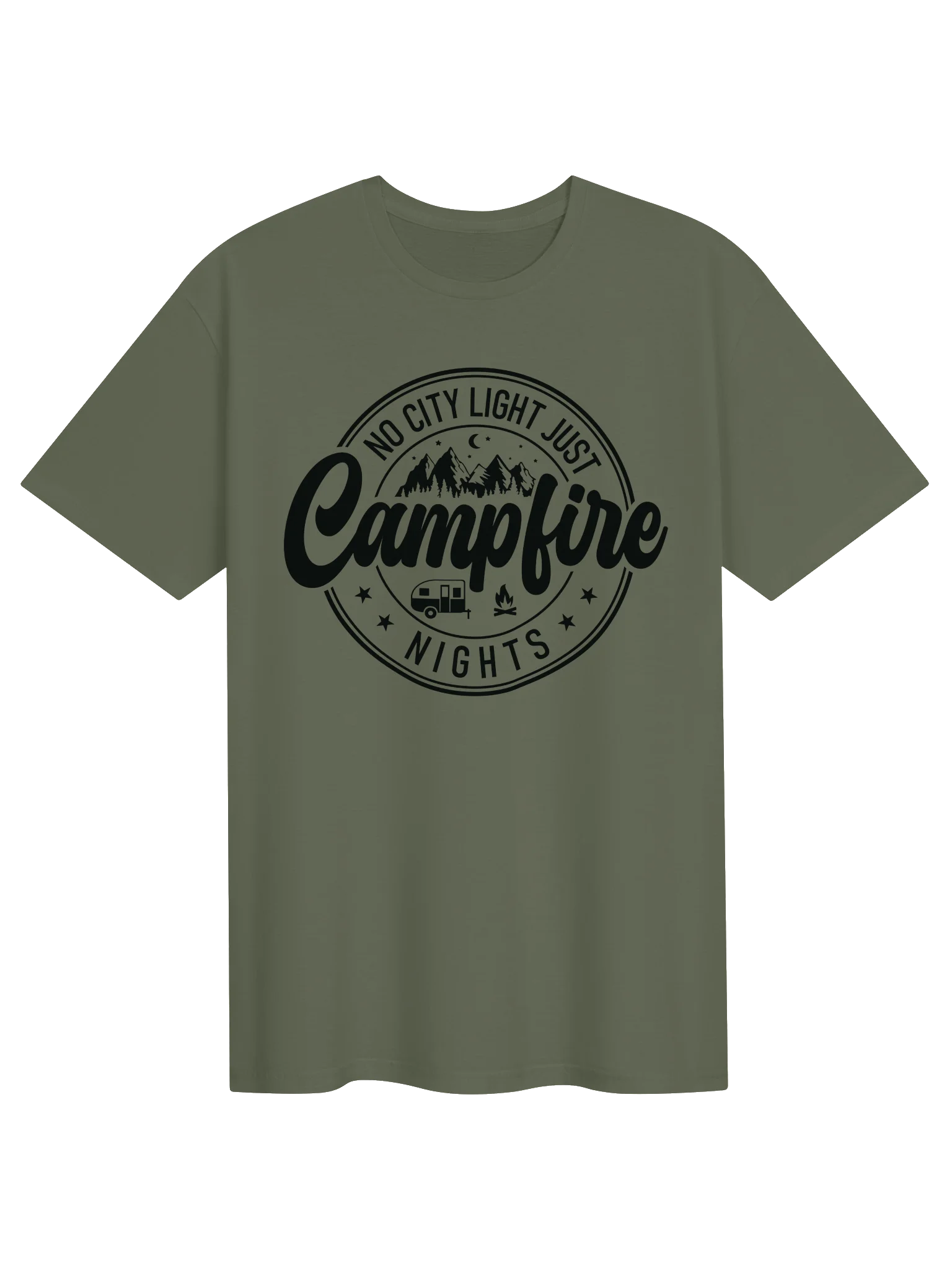 No City Light, Just Campfire Nights T-Shirt | Camping Tee product image (1)
