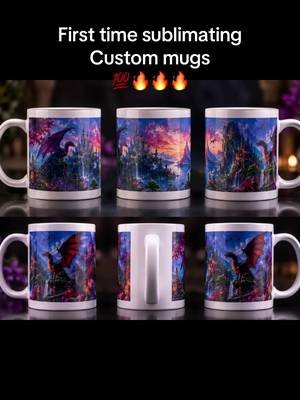 First time beginner sublimation! Creating custom prints for mugs 🔥🔥🔥 #sublimation #sublimationcup #customcups #thejavawockee #sublimationfun 