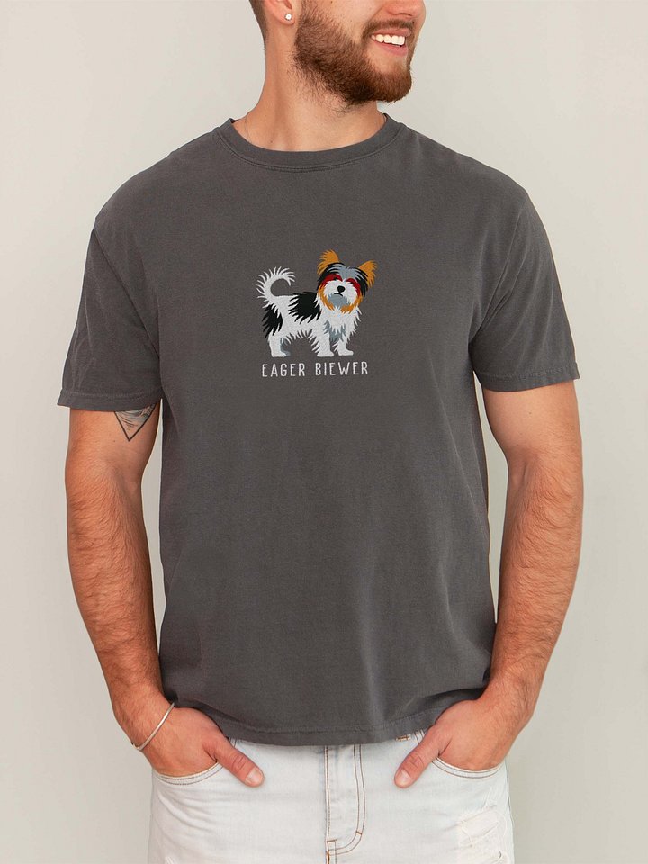 Eager Biewer T-Shirt(Embroidered) of a Biewer Terrier product image (2)