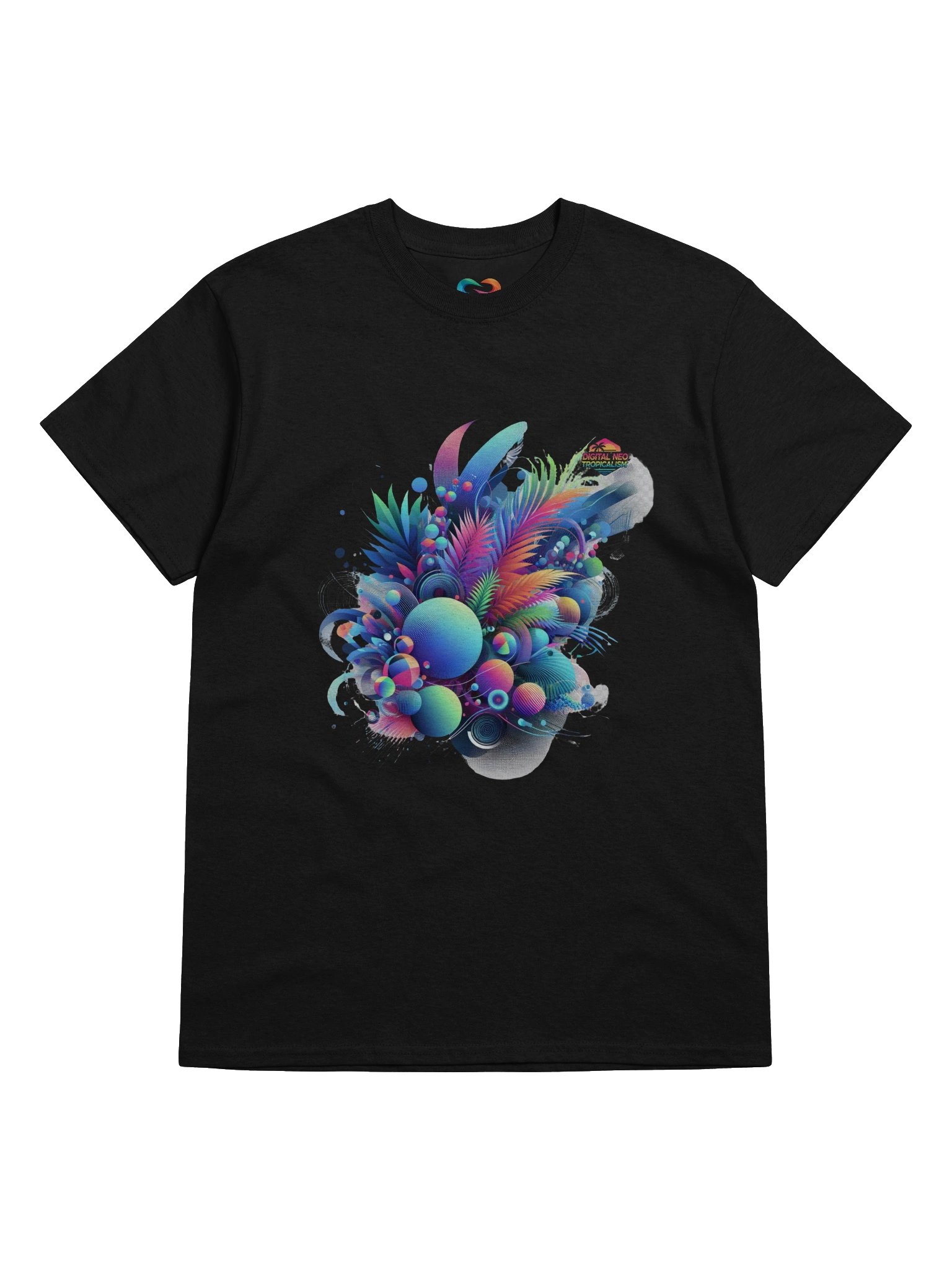CNX Core Chest Unisex Tee — Digital Neo Tropicalism 002 product image (1)