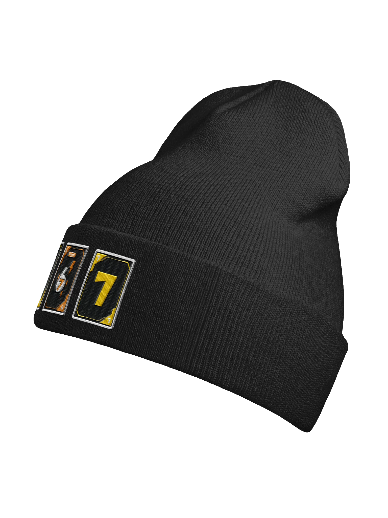 Black beanie hat - yellow synergy product image (9)
