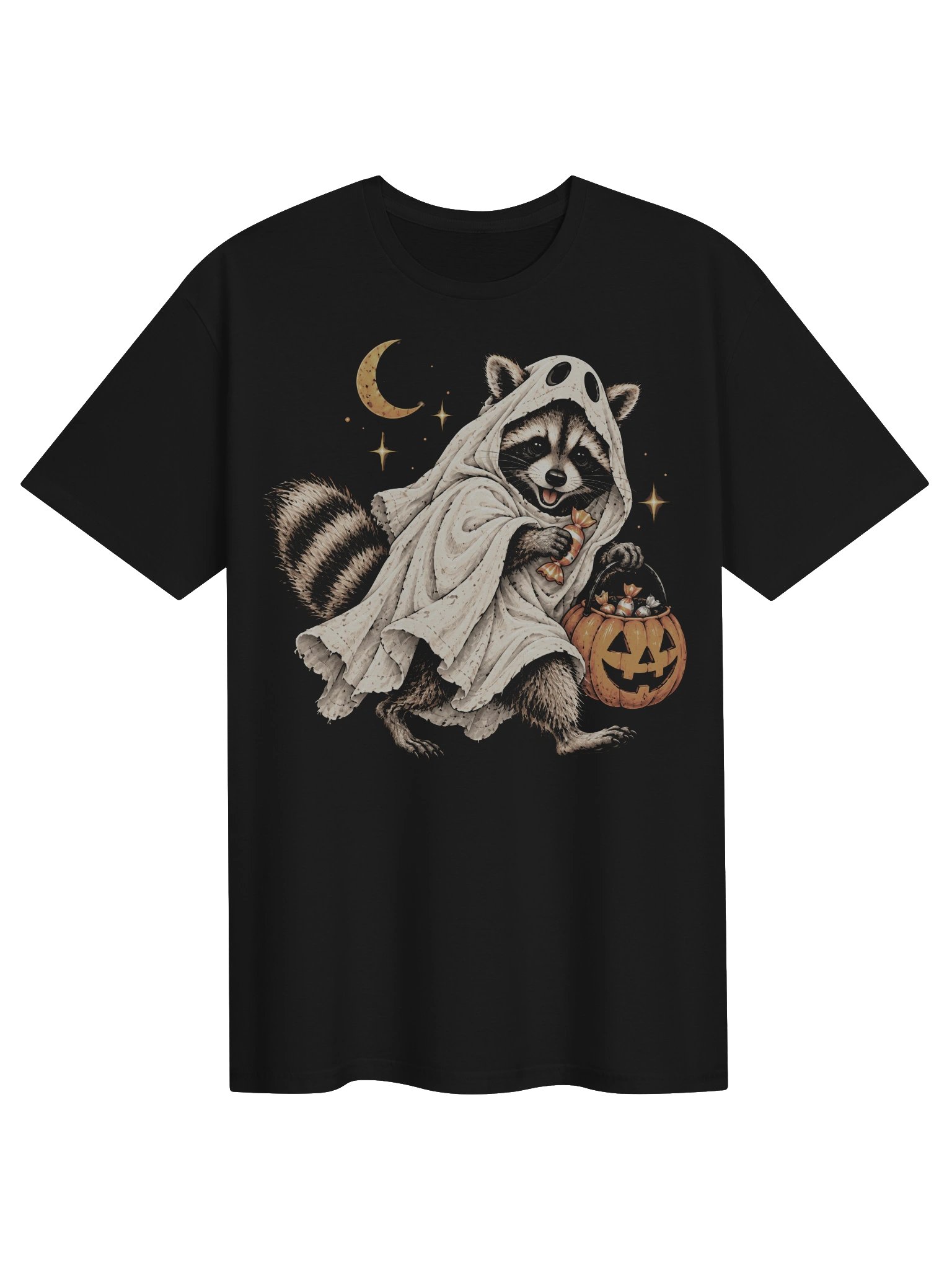 Ghost Raccoon Halloween T-Shirt product image (1)