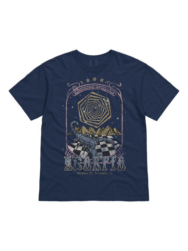 Scorpio Zodiac Shirt – Vintage Scorpion Astrology Graphic Tee (Oct 23 – Nov 21) Celestial Horoscope Design product image (11)