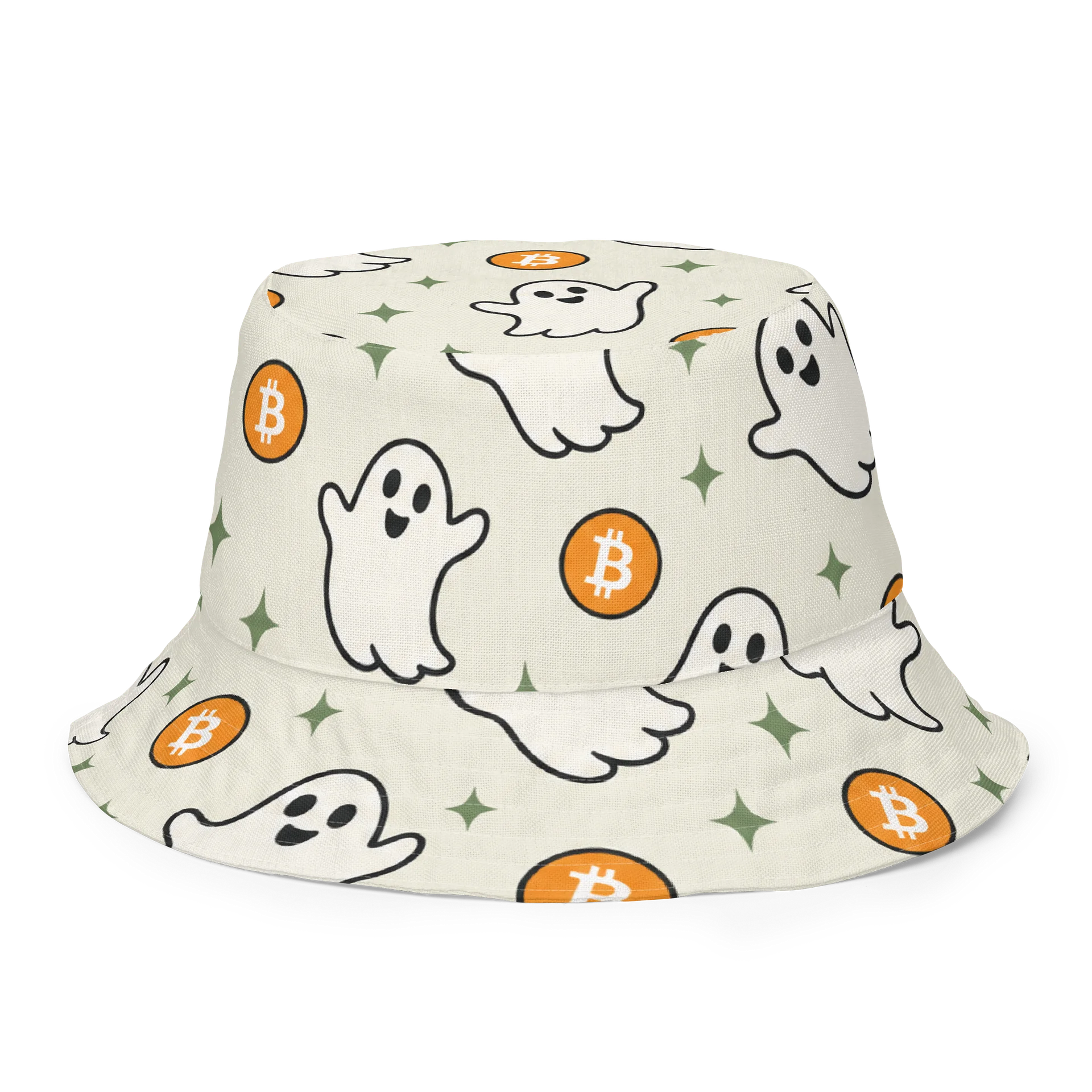Ghost, Pumpkin, Bitcoin Reversible Bucket Hat product image (2)