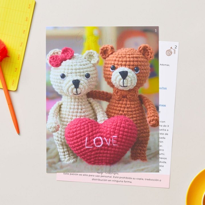 Amigurumis Bears with Heart crochet product image (2)
