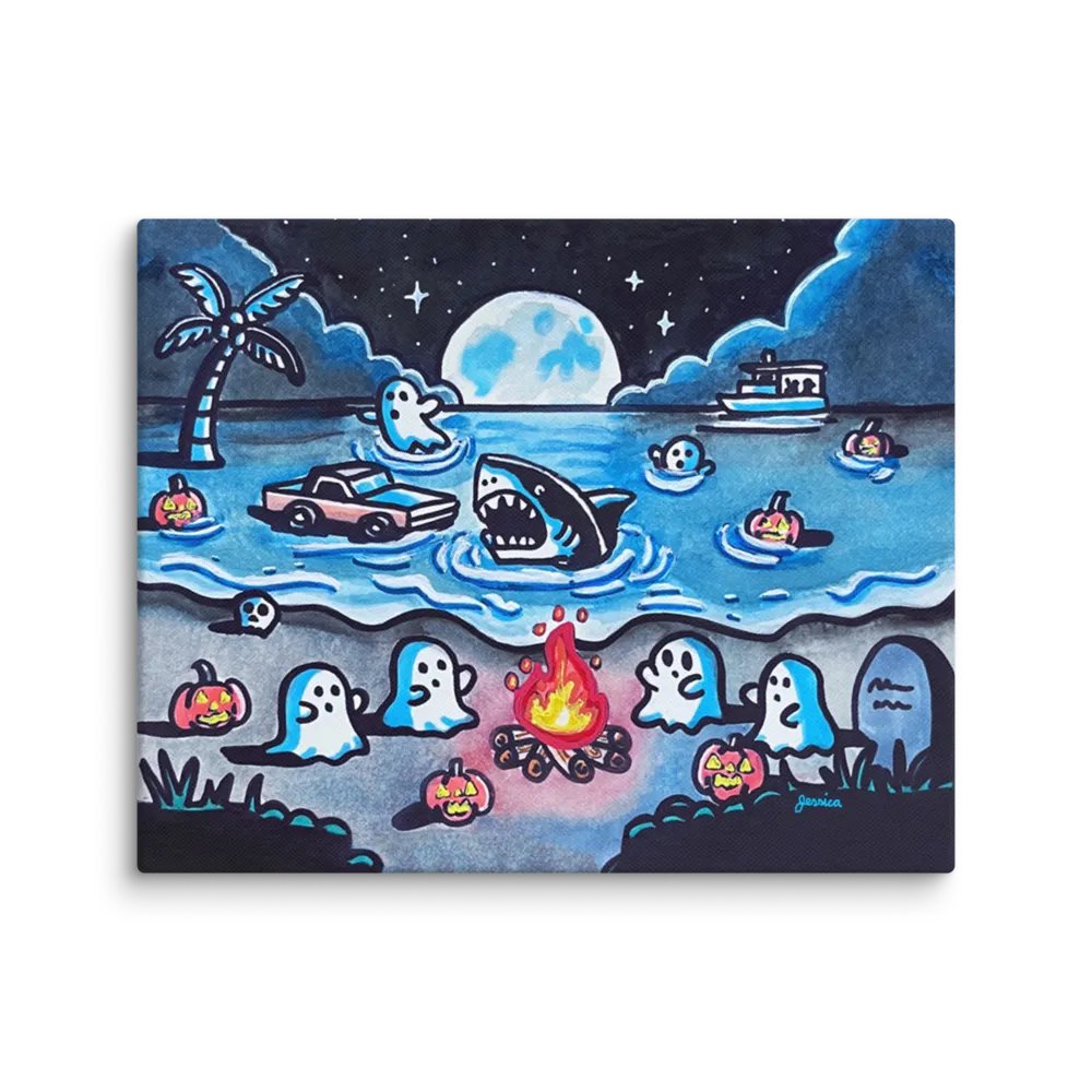 Cozy Seashore Bonfire Canvas product image (1)