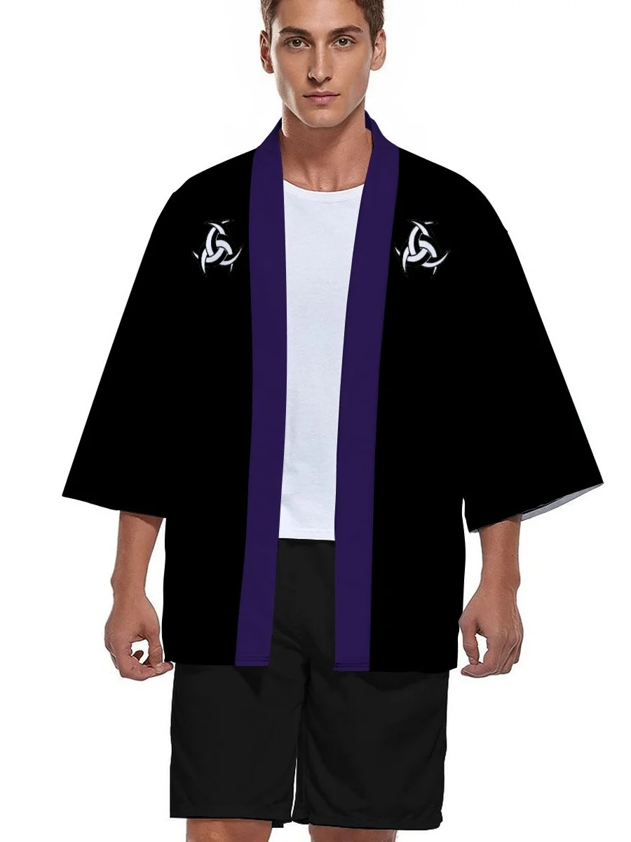 Sanzensekai Nodaichi-Kamon Haori (Anime Variant) | Japanese Open Front Cardigan Jacket product image (5)