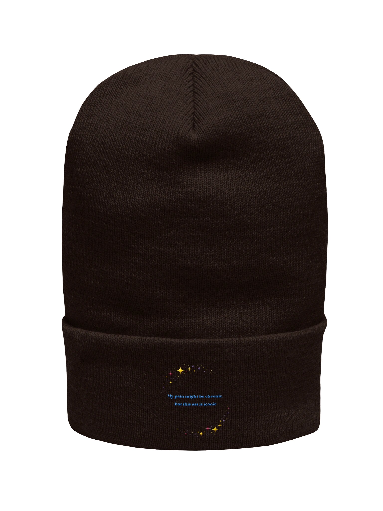 💫 My pain might be chronic, but this ass is iconic — Cuffed Beanie product image (2)