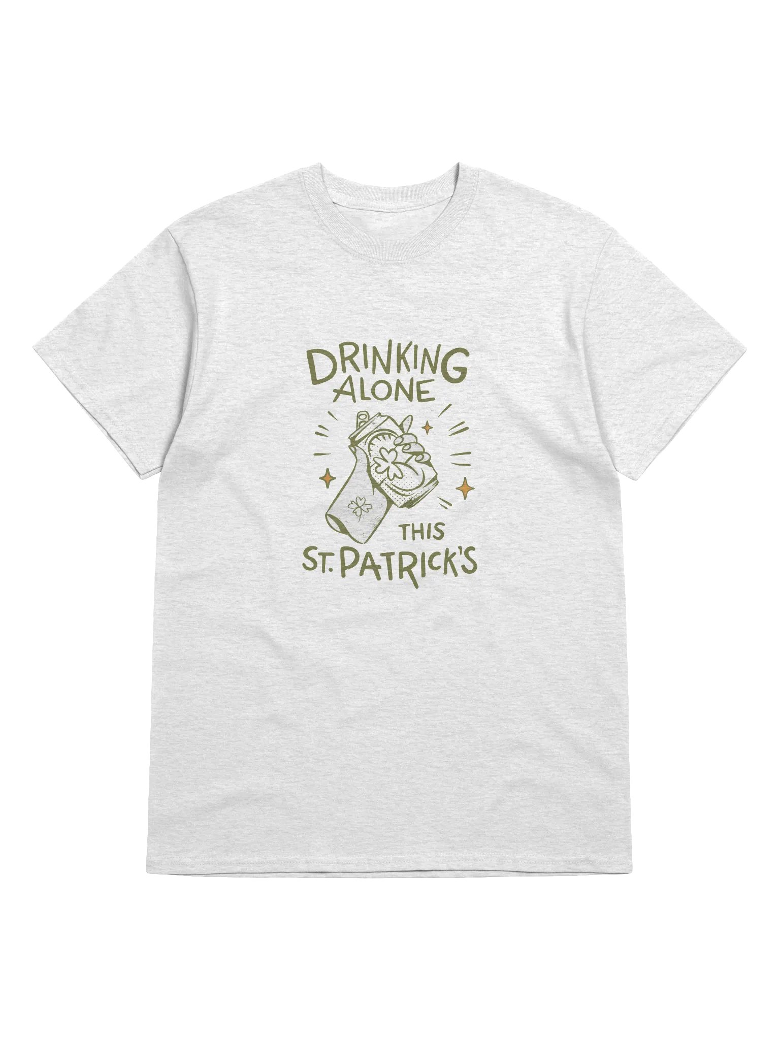 Drinking Alone St. Patrick’s Day T-Shirt | Funny St. Patricks' Day Beer Party Tee for Introverted product image (1)