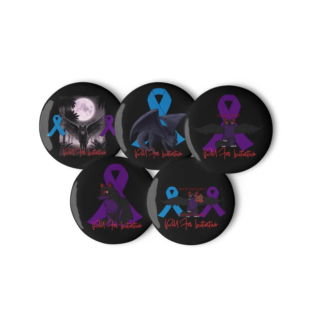 Huntington's Awareness Button Pin Set product image (6)