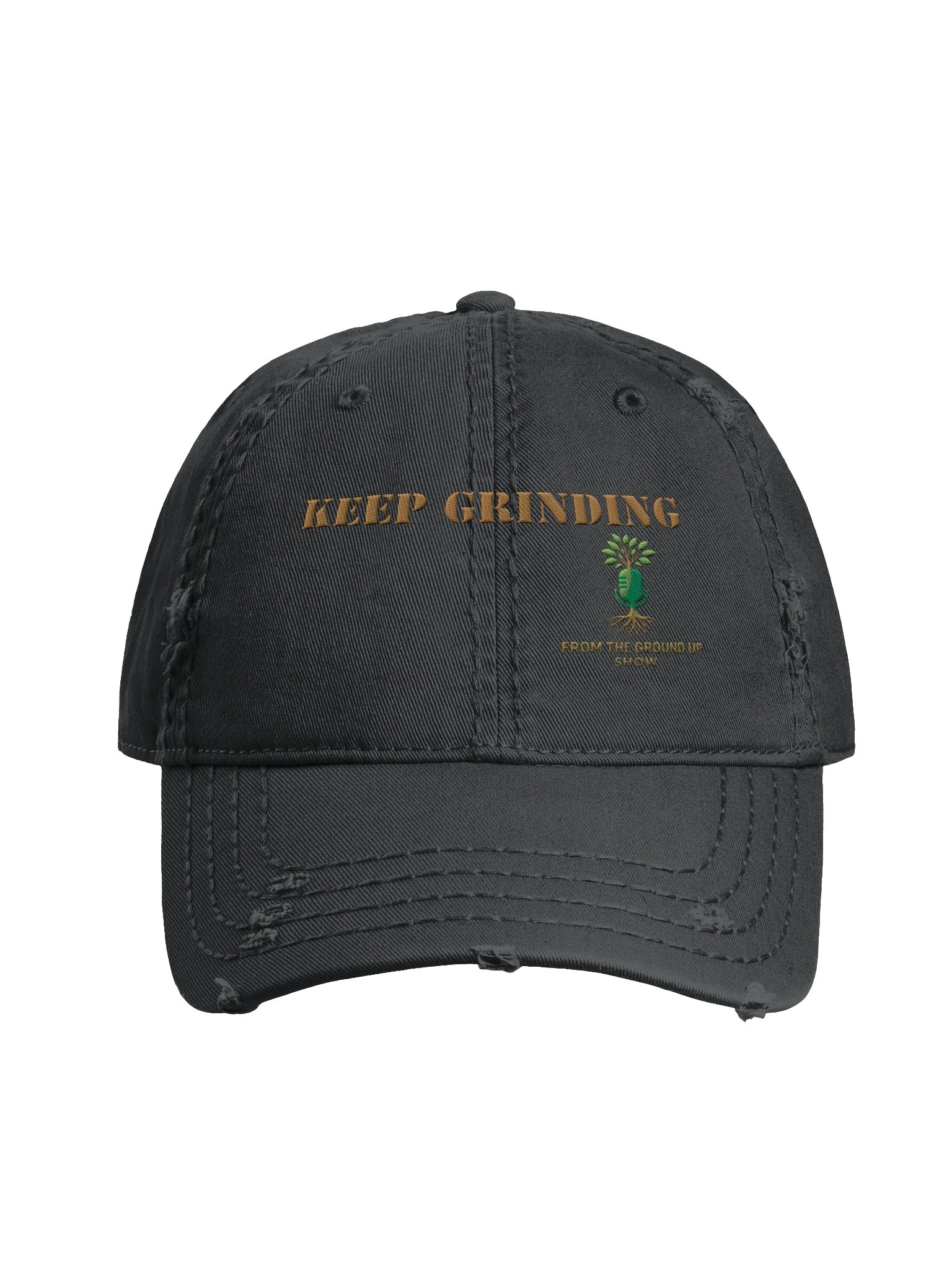 Keep Grinding Distressed Hat product image (1)