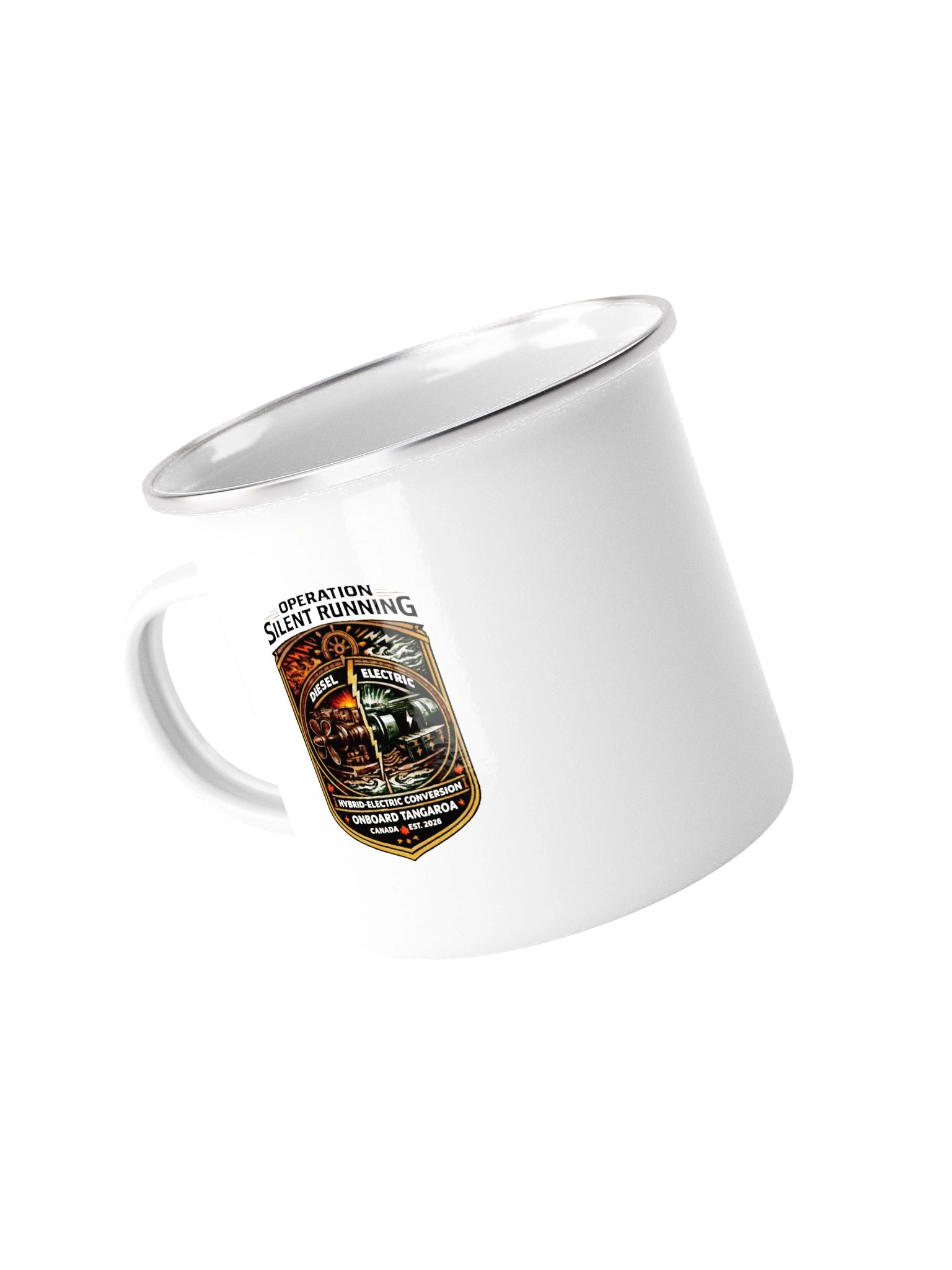 Enamel Camp Mug – Silent Running Badge product image (2)