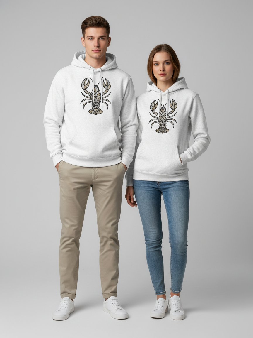 Diamond Shell Hoodie | Luxe Lobster Streetwear Pullover product image (6)