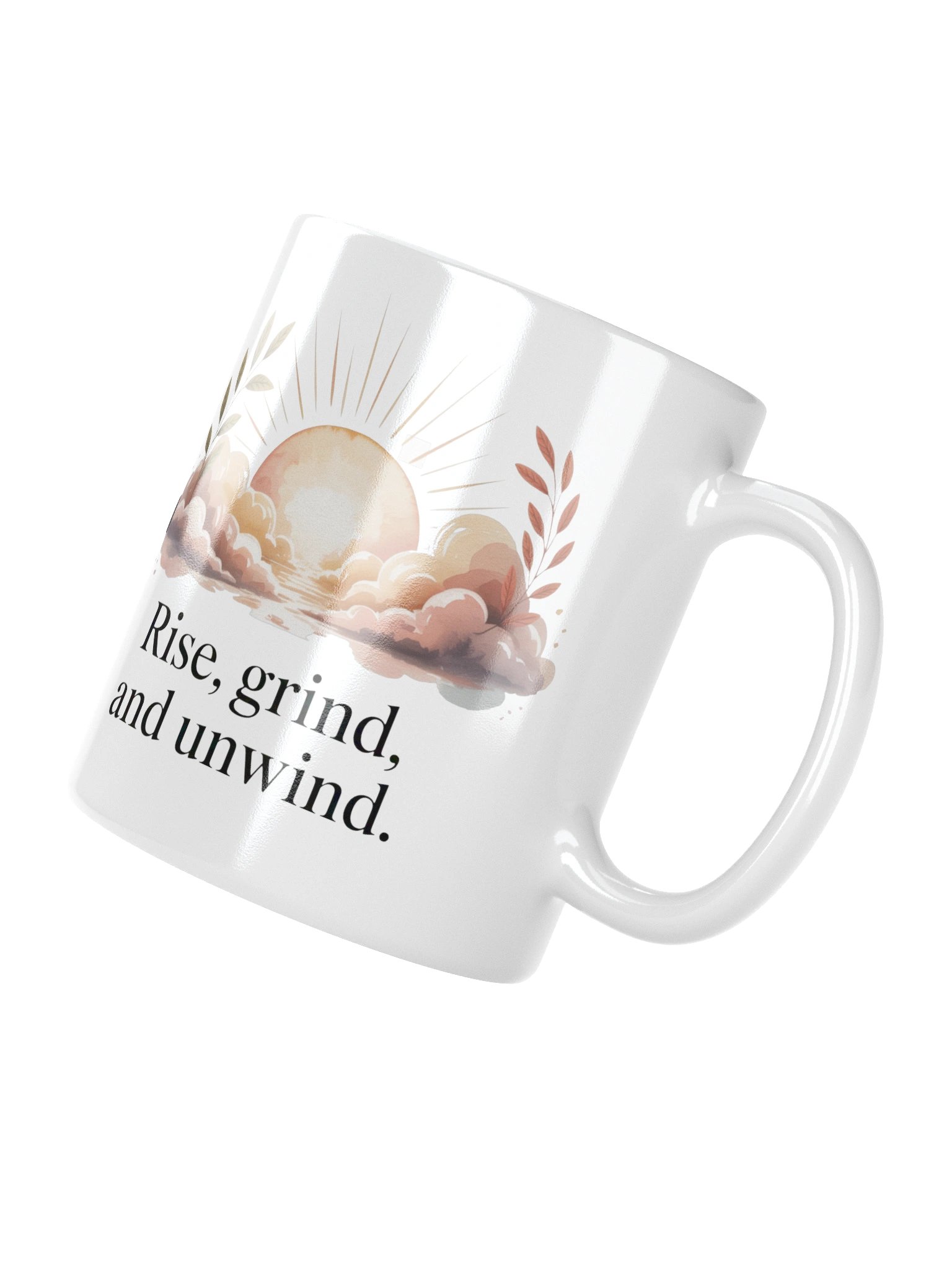 Rise Grind and Unwind Coffee Mug – Calm Start for Coffee Enthusiasts product image (4)