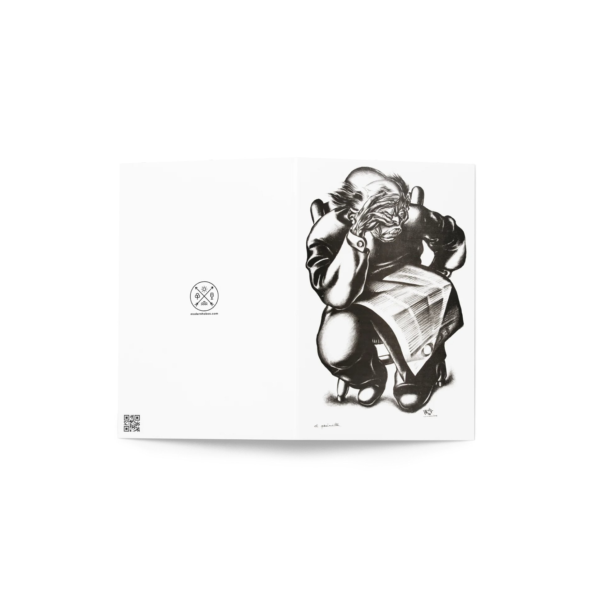 The Pessimist Blank Greeting Card product image (3)
