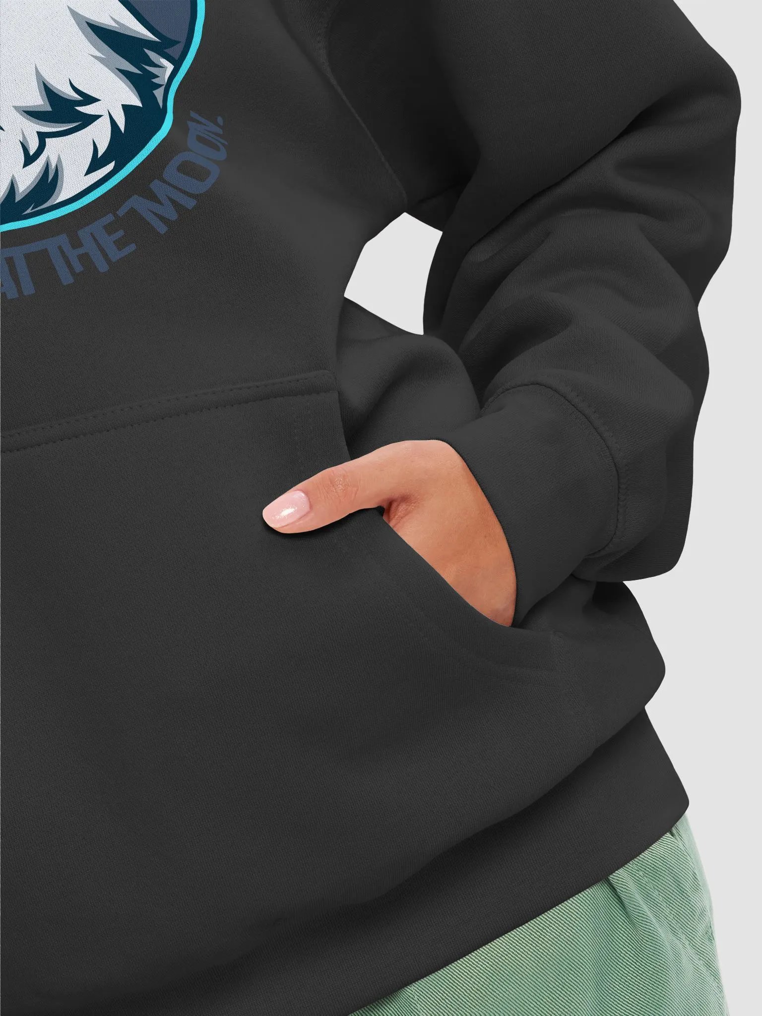 Moonlit Howling Wolf Hoodie product image (8)