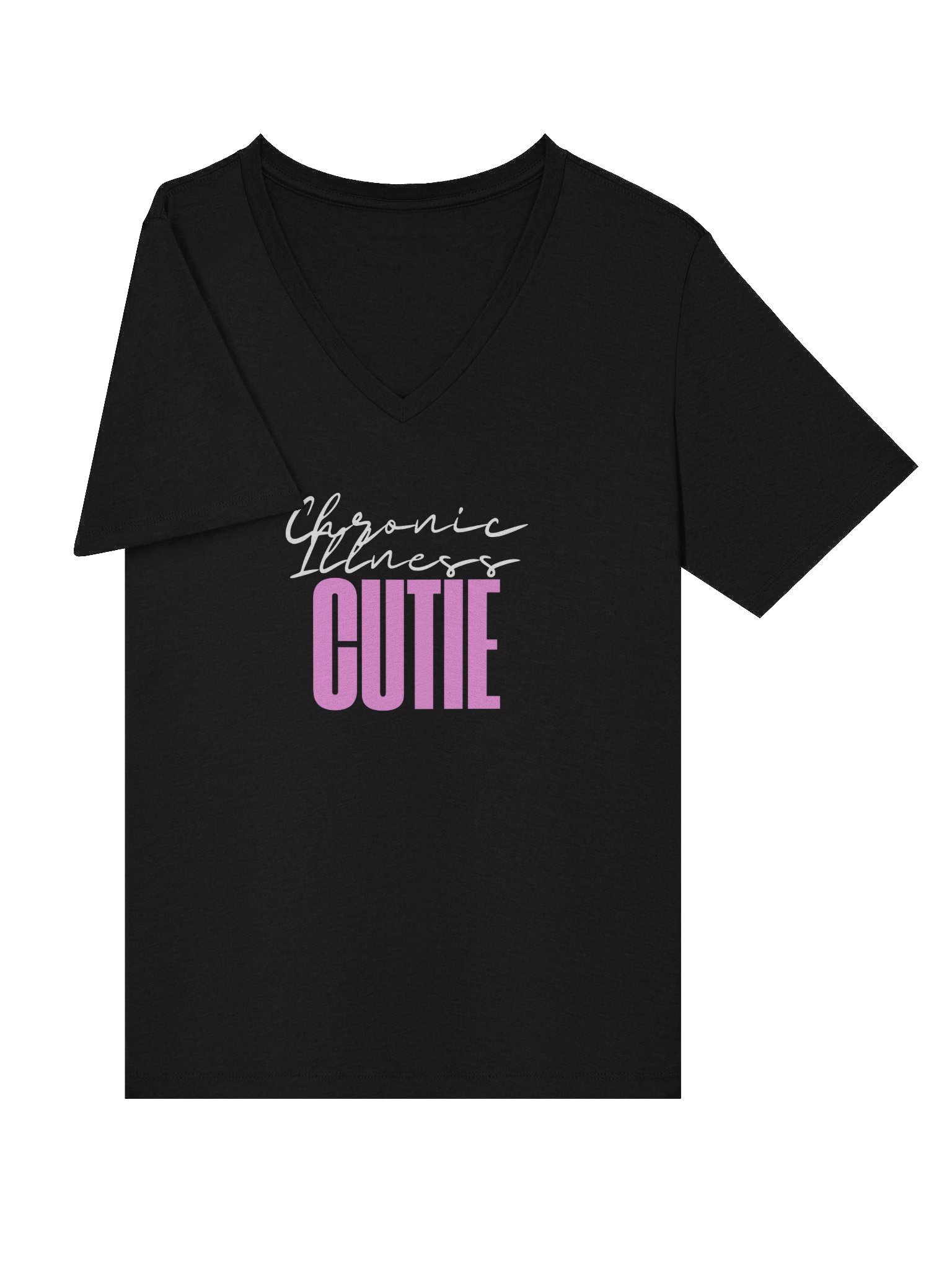 Chronic Illness Cutie vneck tee (text only) product image (27)