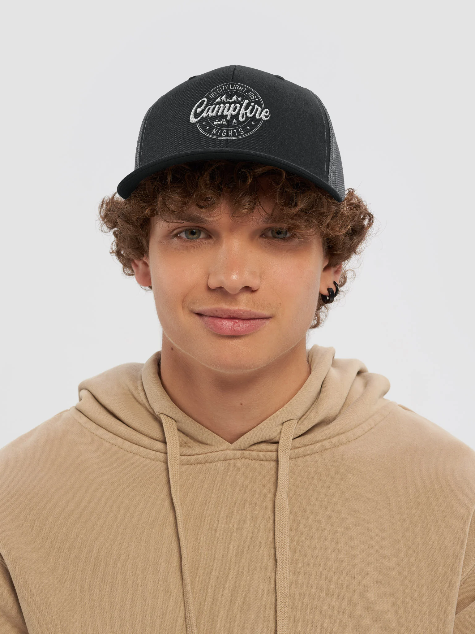 No City Light, Just Campfire Nights Embroidered Trucker Hat product image (22)