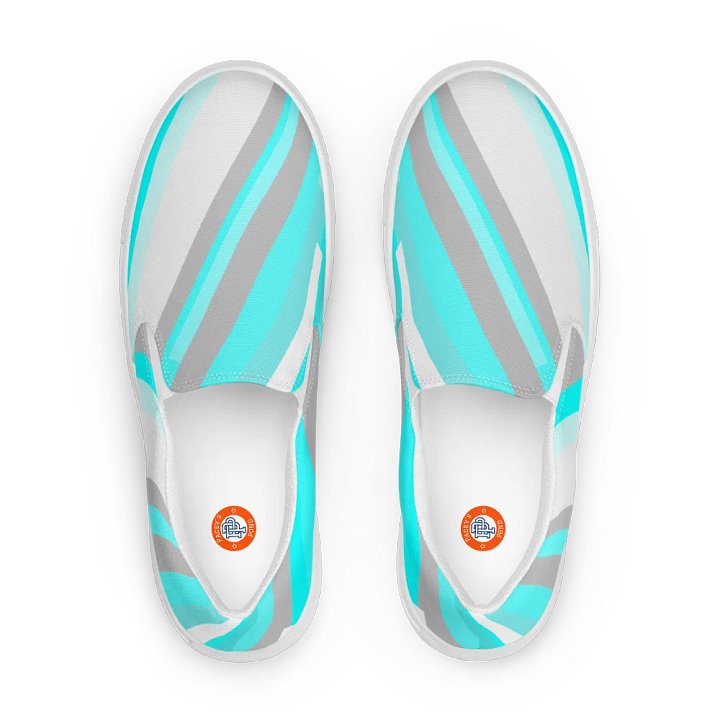 Pastel Wave Women's Slip-on Deck Shoes product image (1)