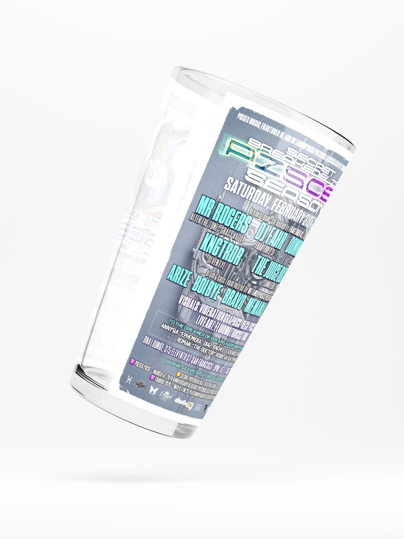 Secret Breakedelica: Pisces Season Shaker Pint Glass product image (2)