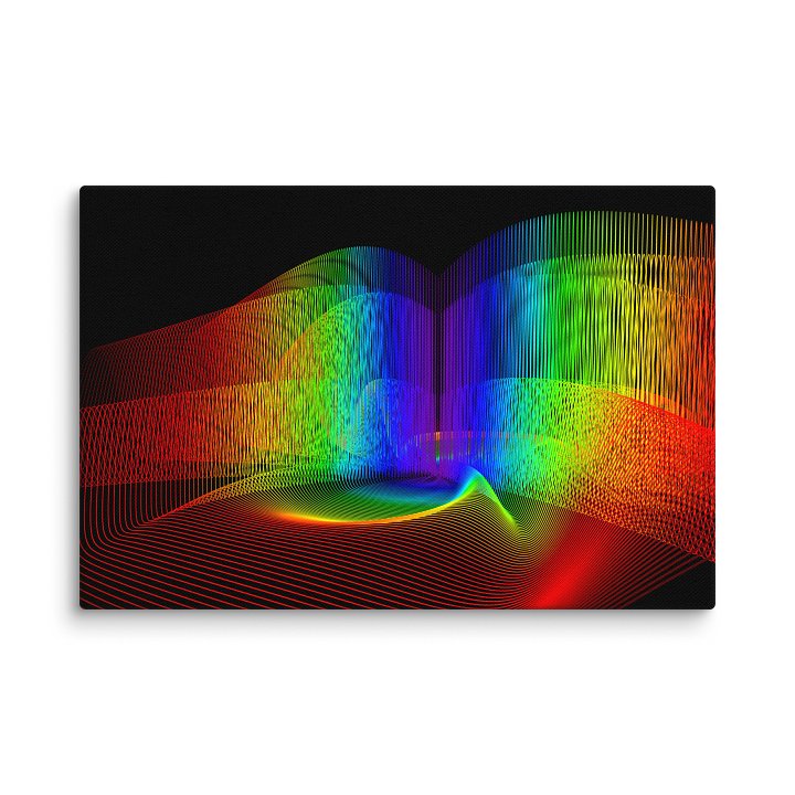 Sparse Spectral Spaceport Omega - Diffraction Curves Physics Art Canvas Print product image (1)