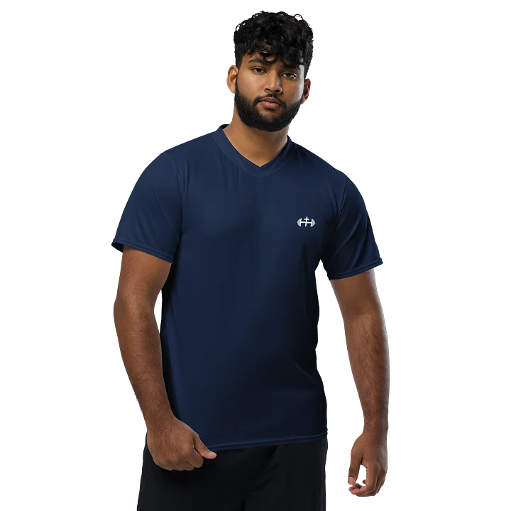 His House Mens Performance V-Neck T-Shirt - Navy product image (1)
