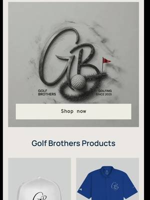 🚨 Golf Brothers Official Merch is LIVE! Which piece are you grabbing first?  •  White GB Tee •  Cream/Navy Roped Hat •  Blue Snapback •  Adidas Polo Drop your pick below 👇  #GolfBrothers #GolfMerch #GolfTok
