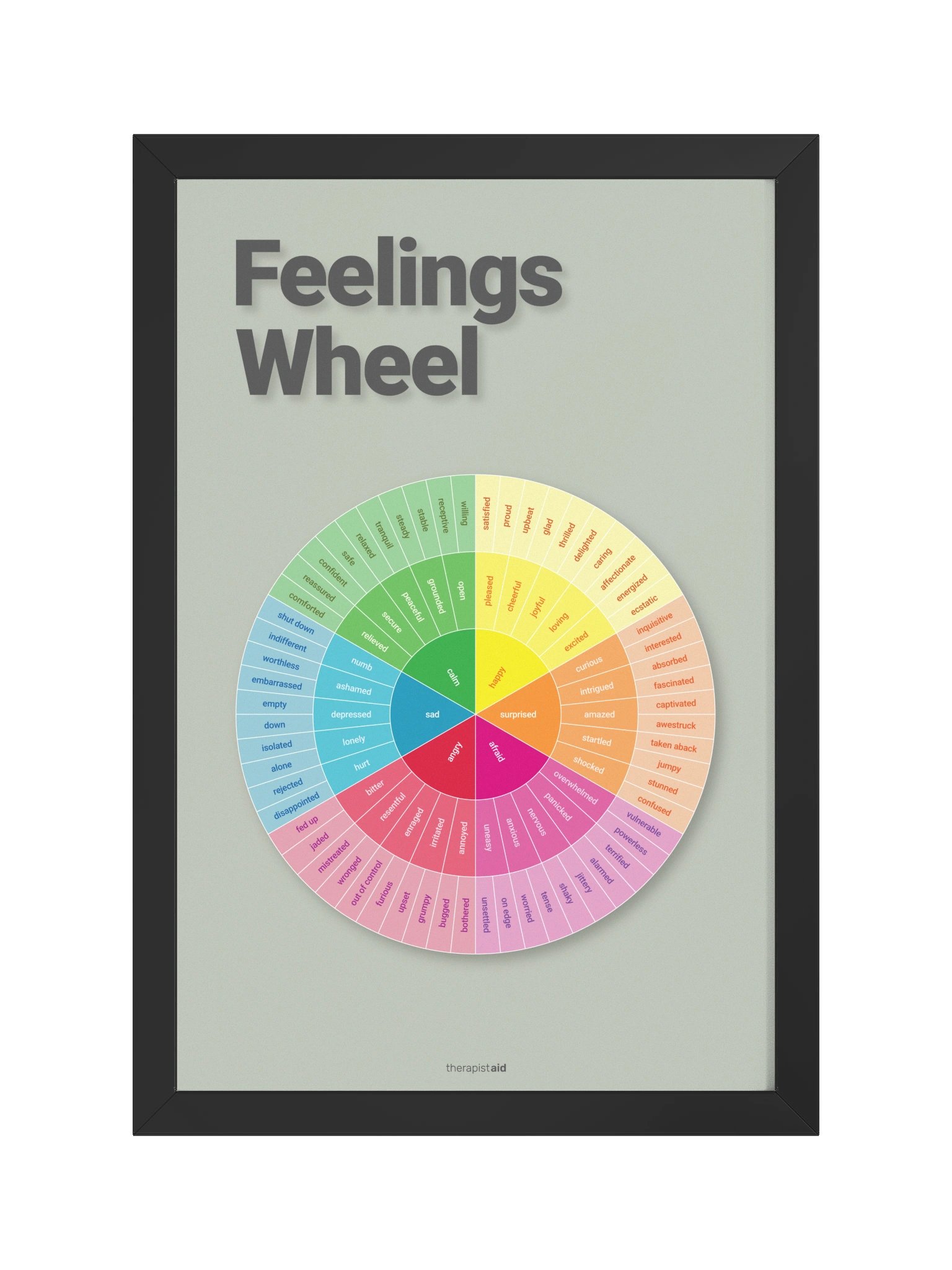 Feelings Wheel framed artwork (vibrant) product image (50)