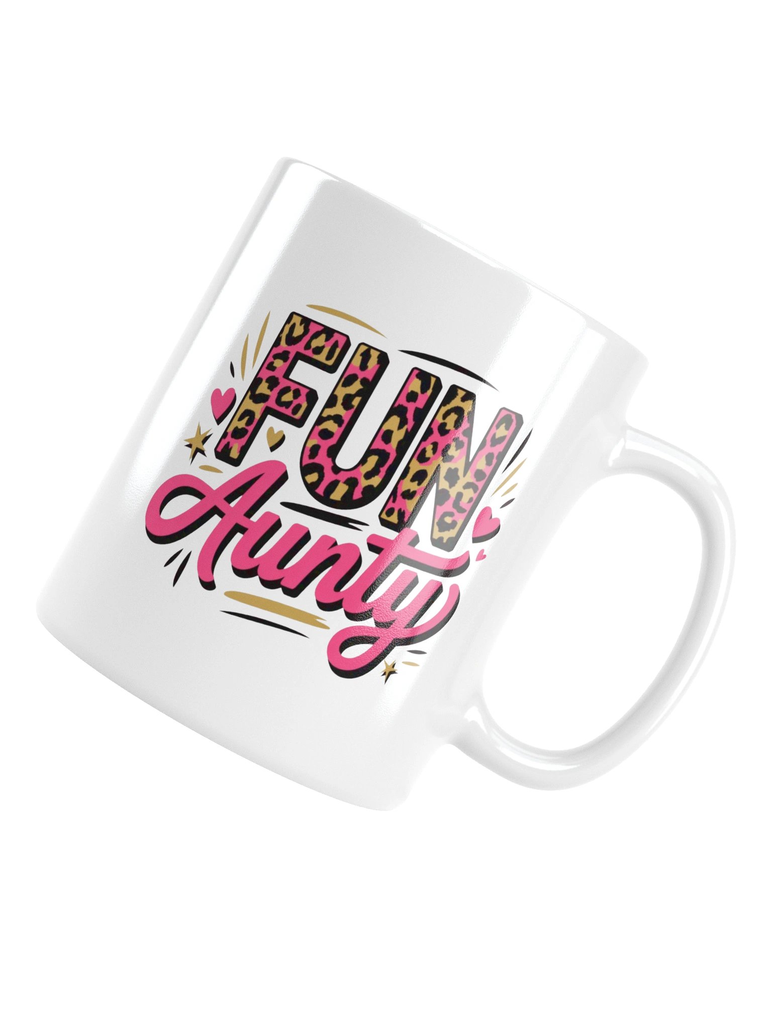 Fun Aunty Leopard Heart Coffee Mug product image (16)