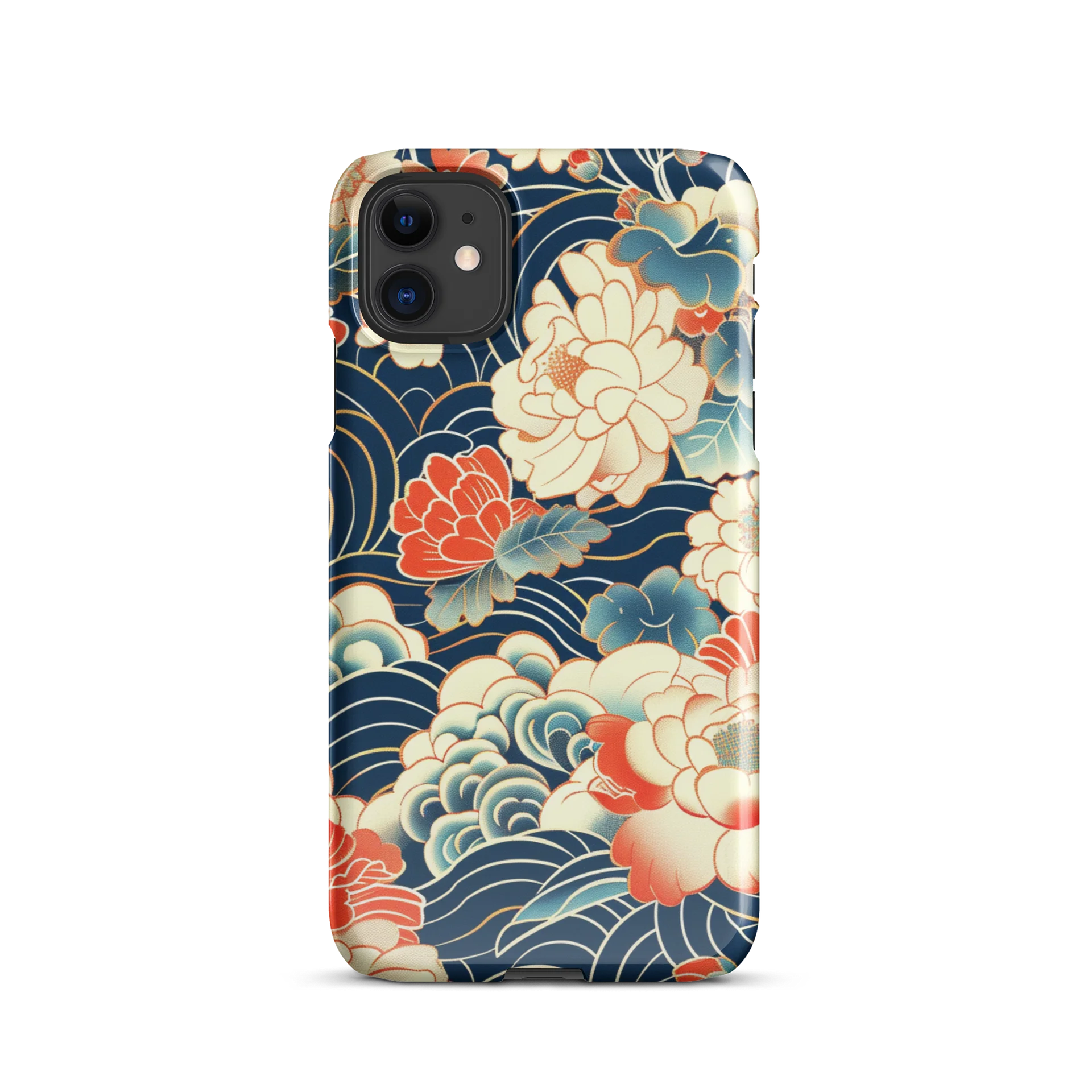 Traditional Japanese Floral iPhone Snap Case - Peony Wave Art Tech Cover product image (28)