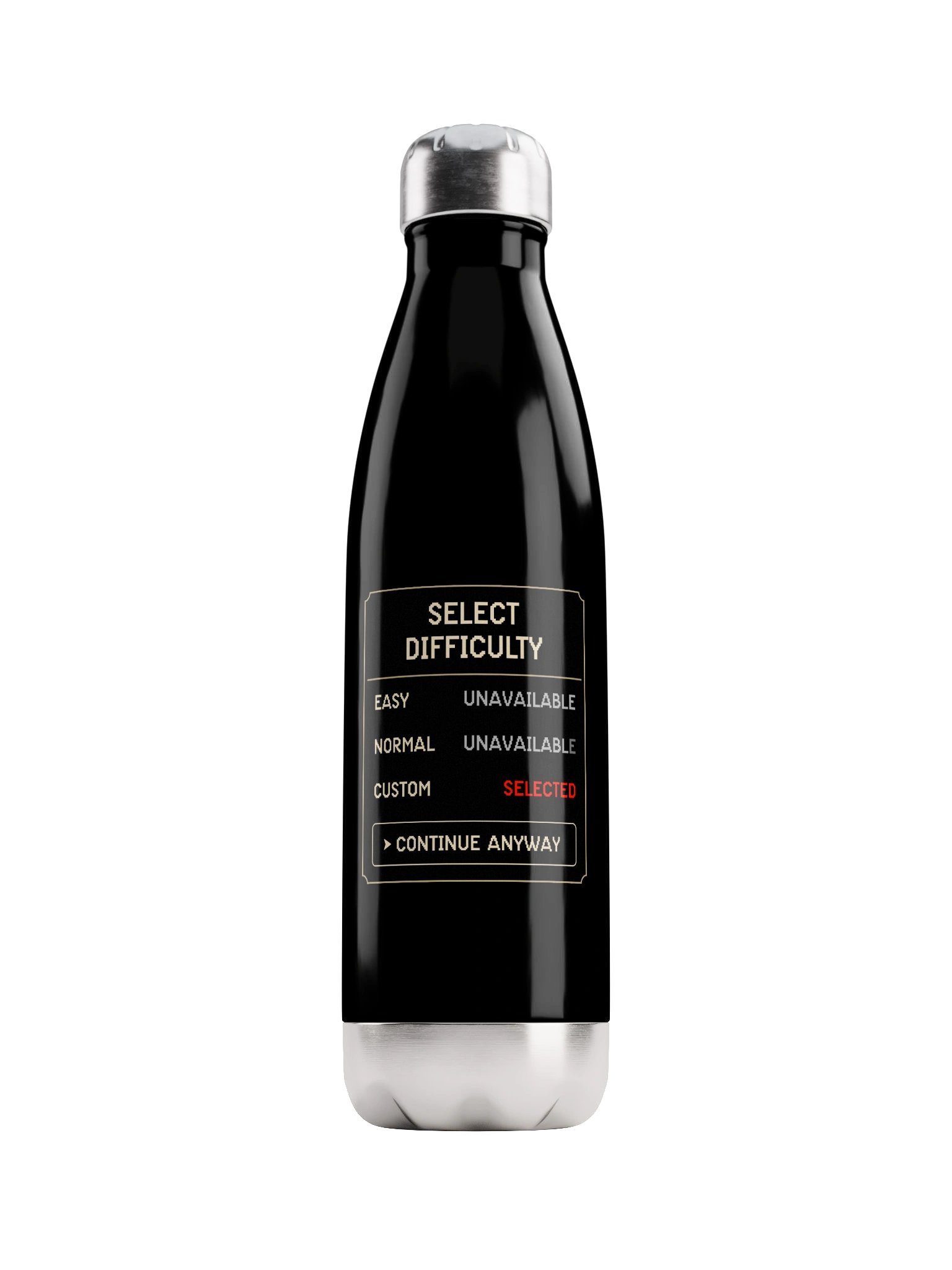 Select Difficulty Water Bottle | Chronic Illness & Disability Humor Bottle product image (1)