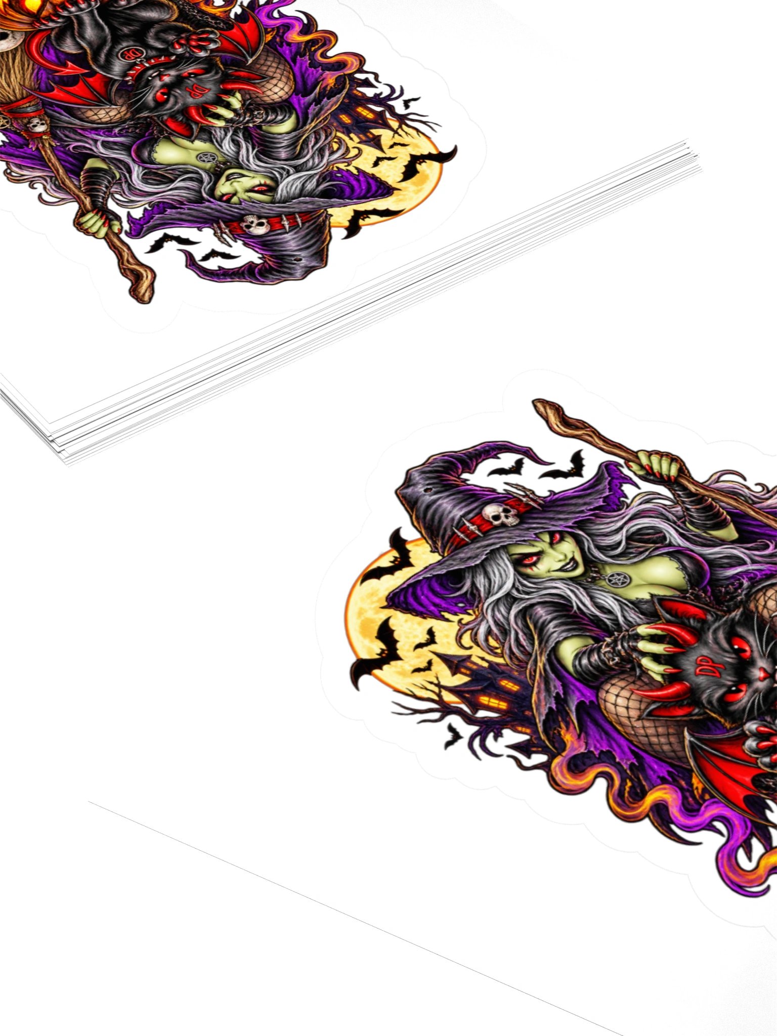 Scratch an Witch Halloween Sticker 3" x 3" sticker product image (4)
