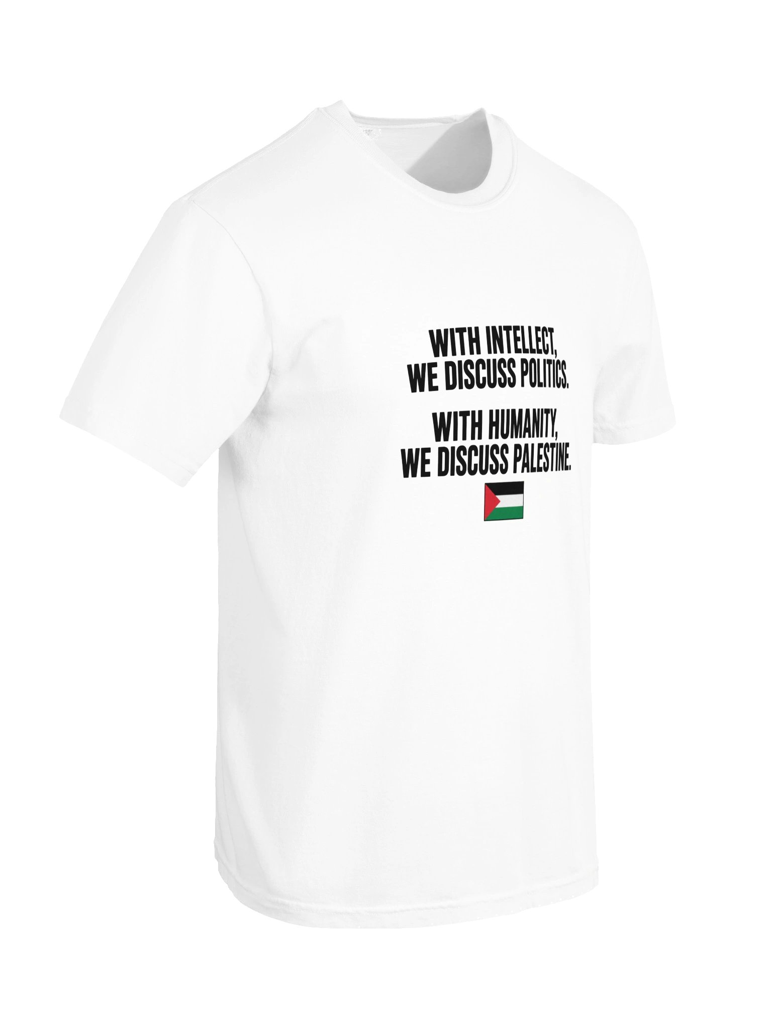 With Humanity, We Discuss Palestine T-Shirt 🇵🇸 white product image (6)