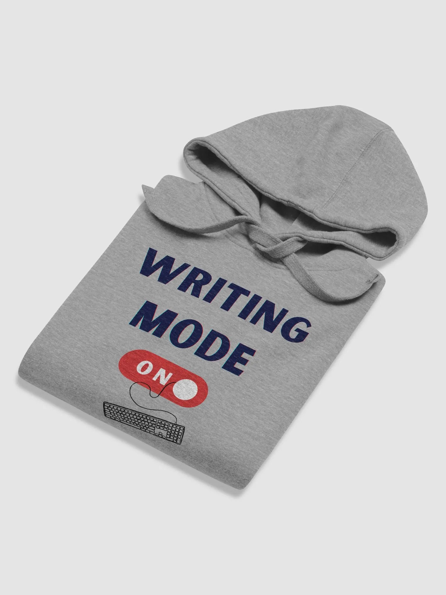 Writing Mode On - Grey Unisex Hoodie product image (6)