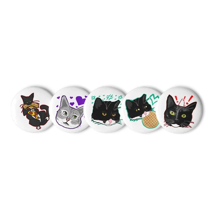 Wacky Kitties Buttons product image (1)
