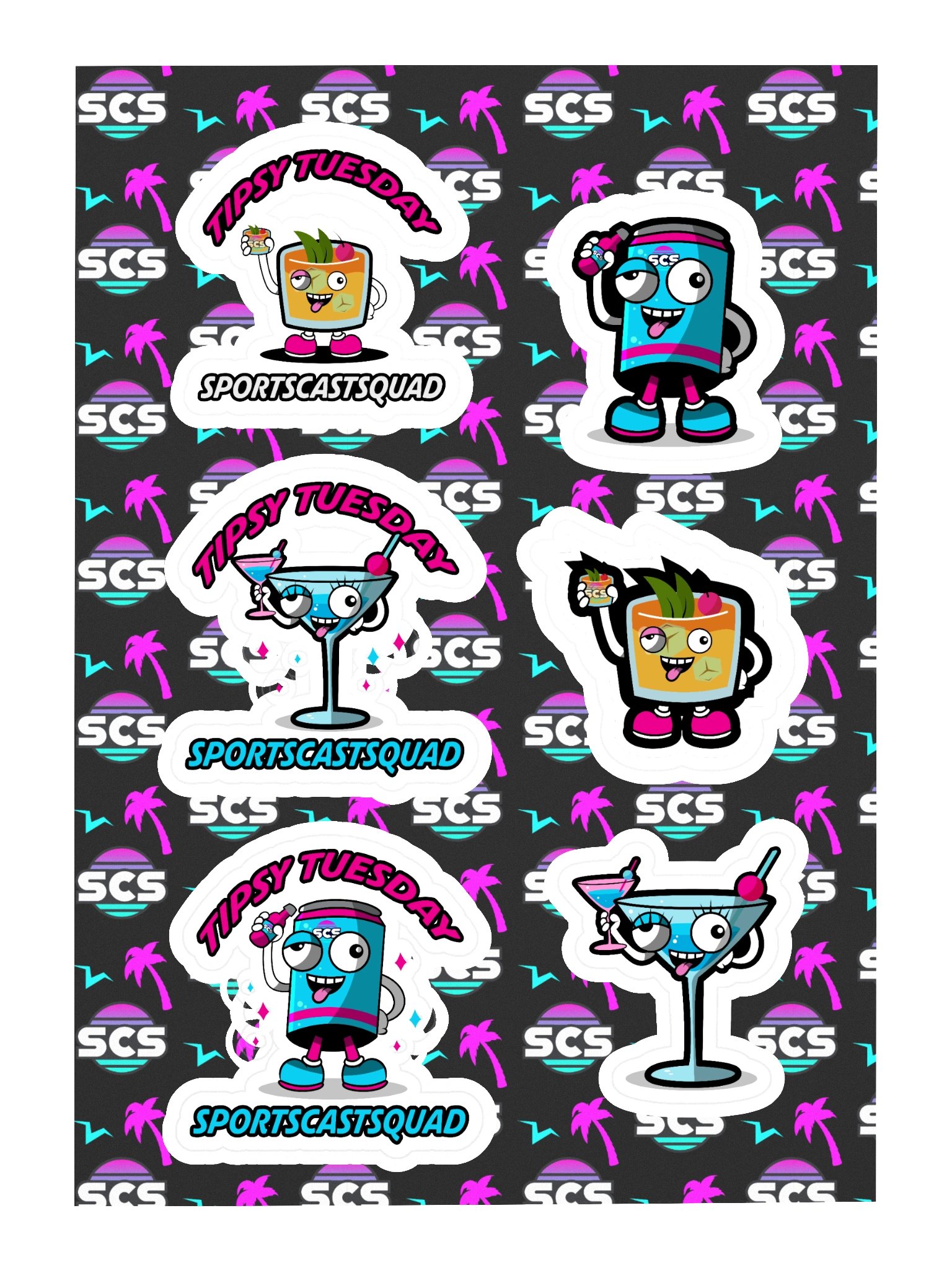 TIPSY TUESDAY STICKER SHEET product image (3)