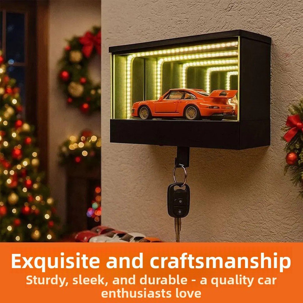 Modern Infinity Mirror Key Rack & Entryway Organizer product image (4)