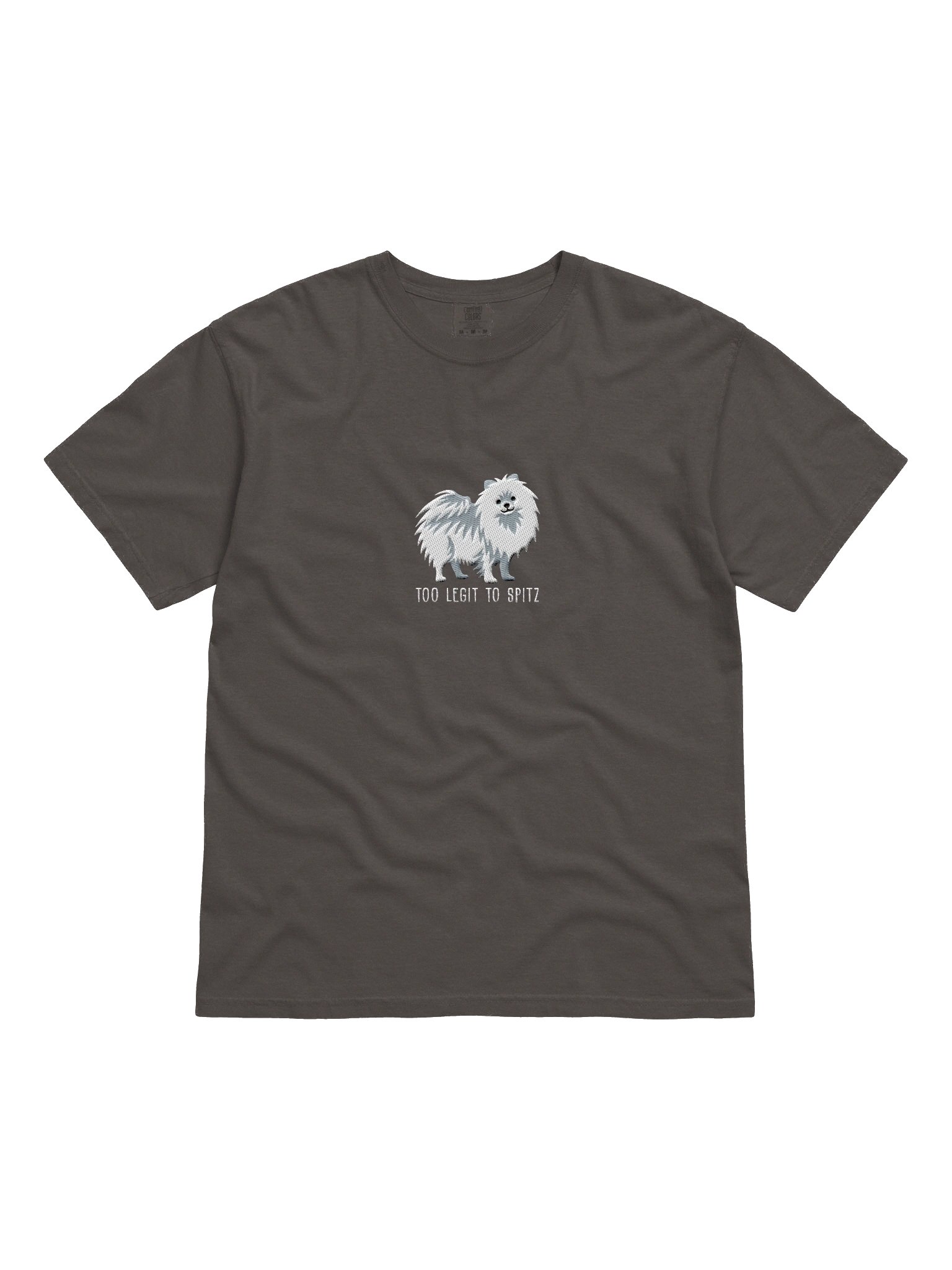 Too Legit to Spitz T-Shirt(Embroidered) of a Pomeranian(White) product image (4)