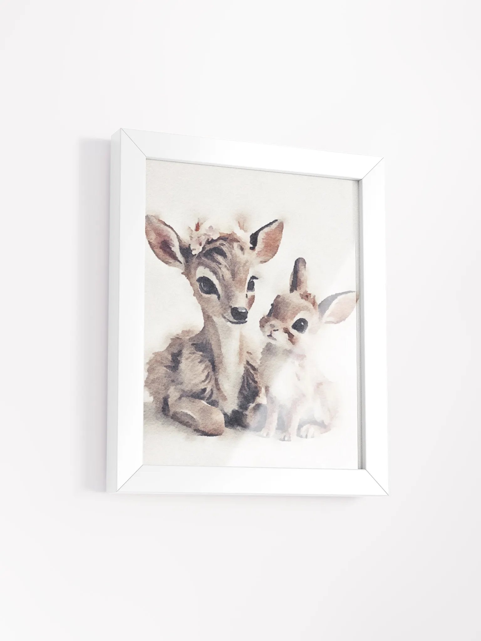 Fawn and Bunny Companions Watercolor Print product image (38)