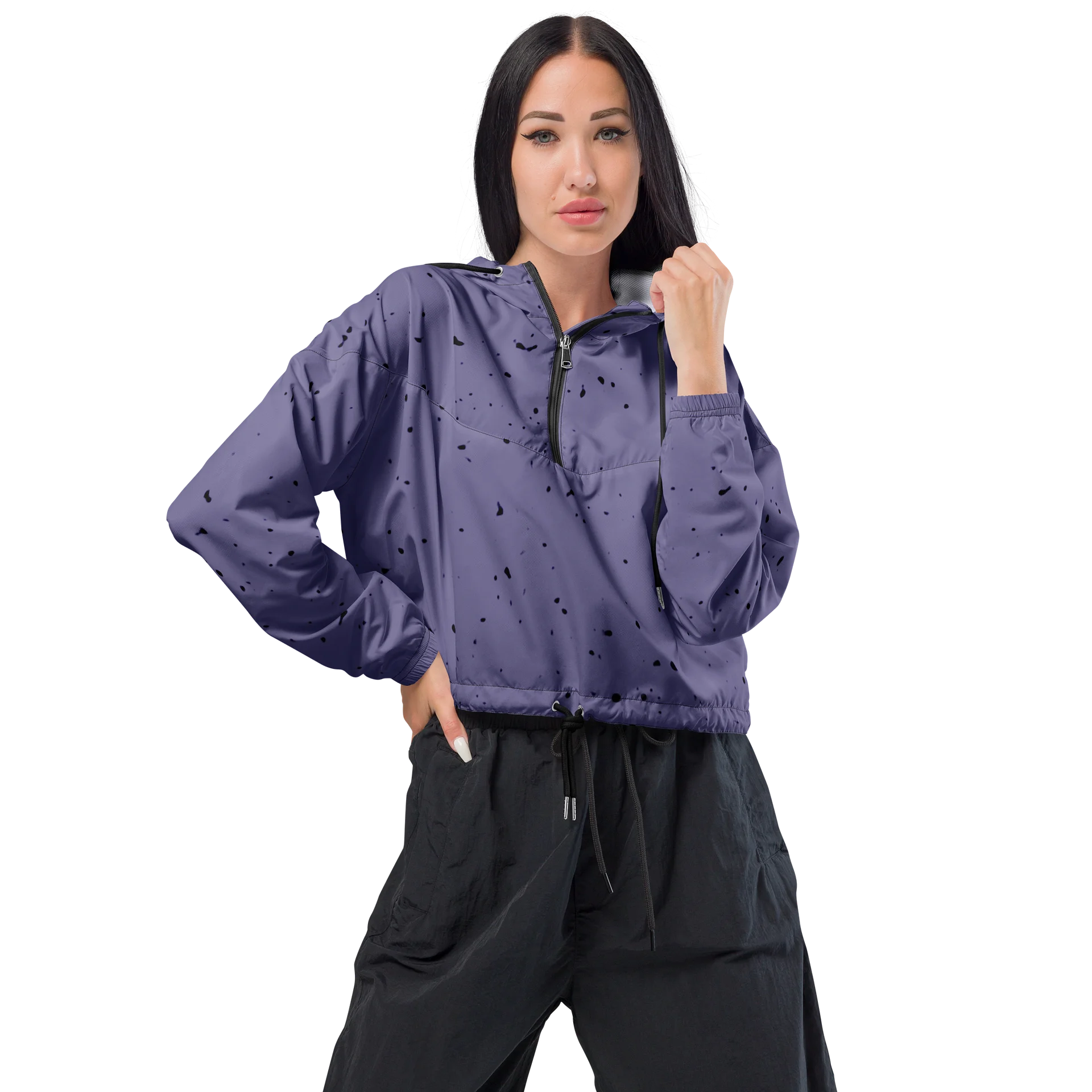 Purple Speckle Cropped Windbreaker product image (1)