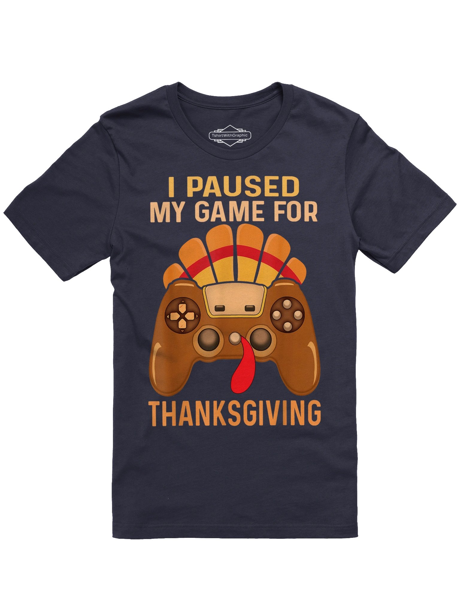 Happy Thanksgiving gaming fall Turkey gamer T-Shirt product image (1)