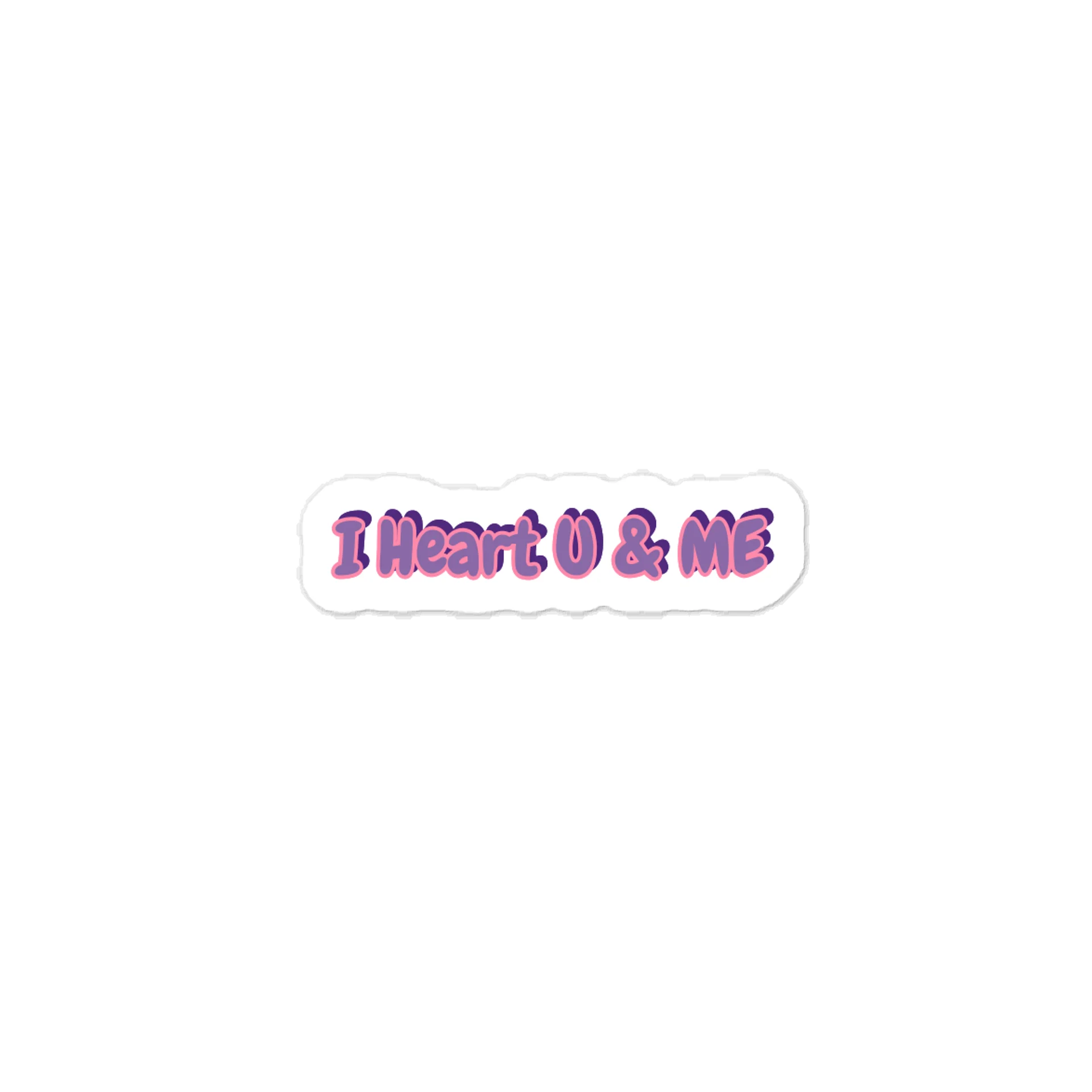 I Heart U and Me . Valentine’s Day Sticker. product image (1)