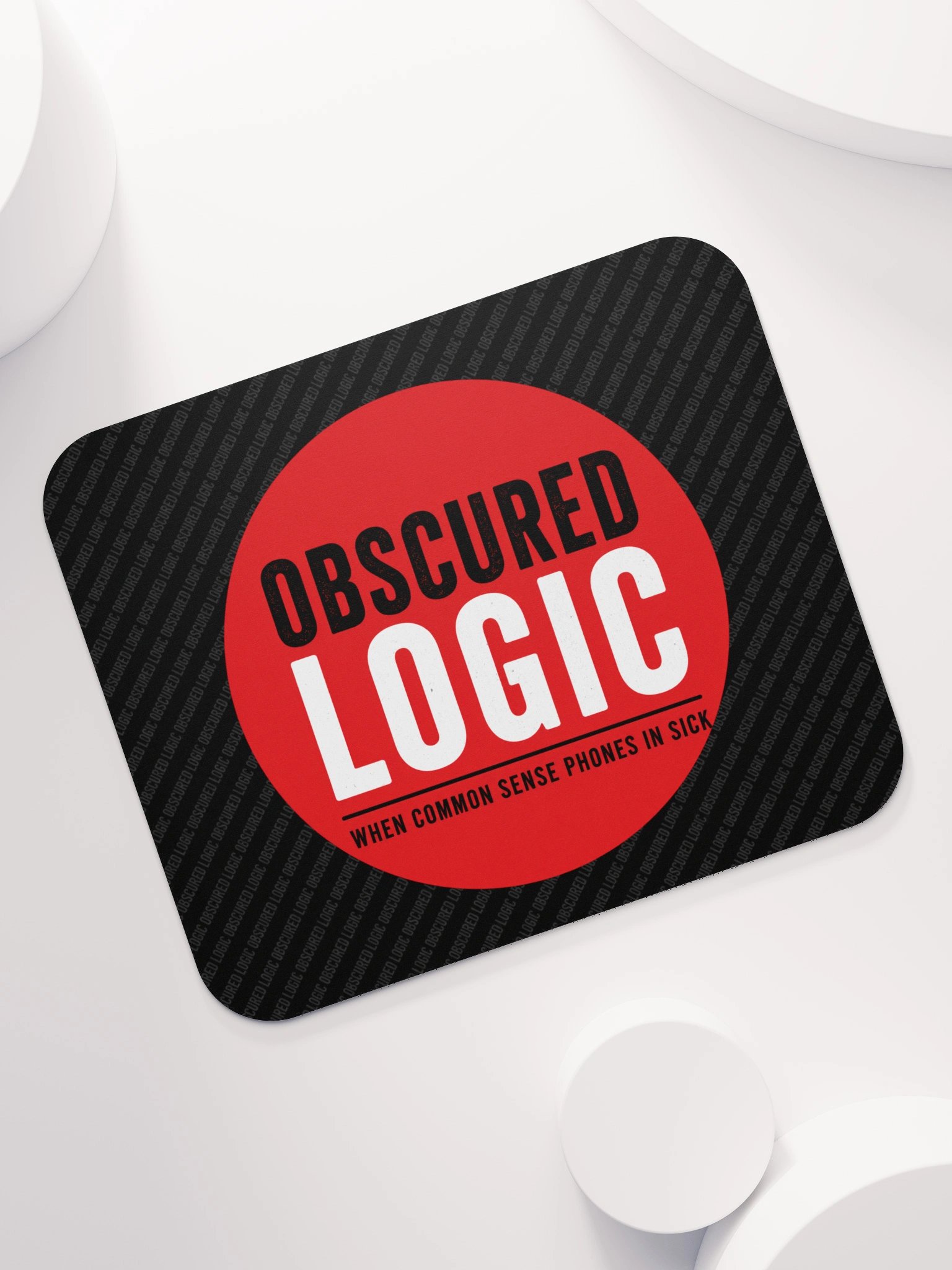 Obscured Logic Red Circle Mouse Pad product image (7)